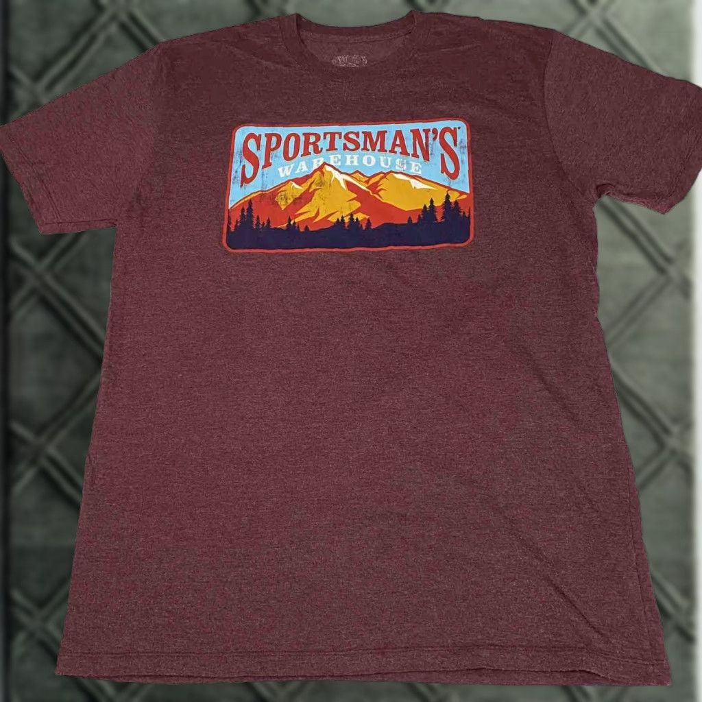 Warehouse Sportsmans Warehouse Men's Graphic Promo T Shirt Large Red Outdoor Shirt Mens L Short Sleeve Graphic Promo T Shirt Size US L / EU 52-54 / 3 - 1 Thumbnail