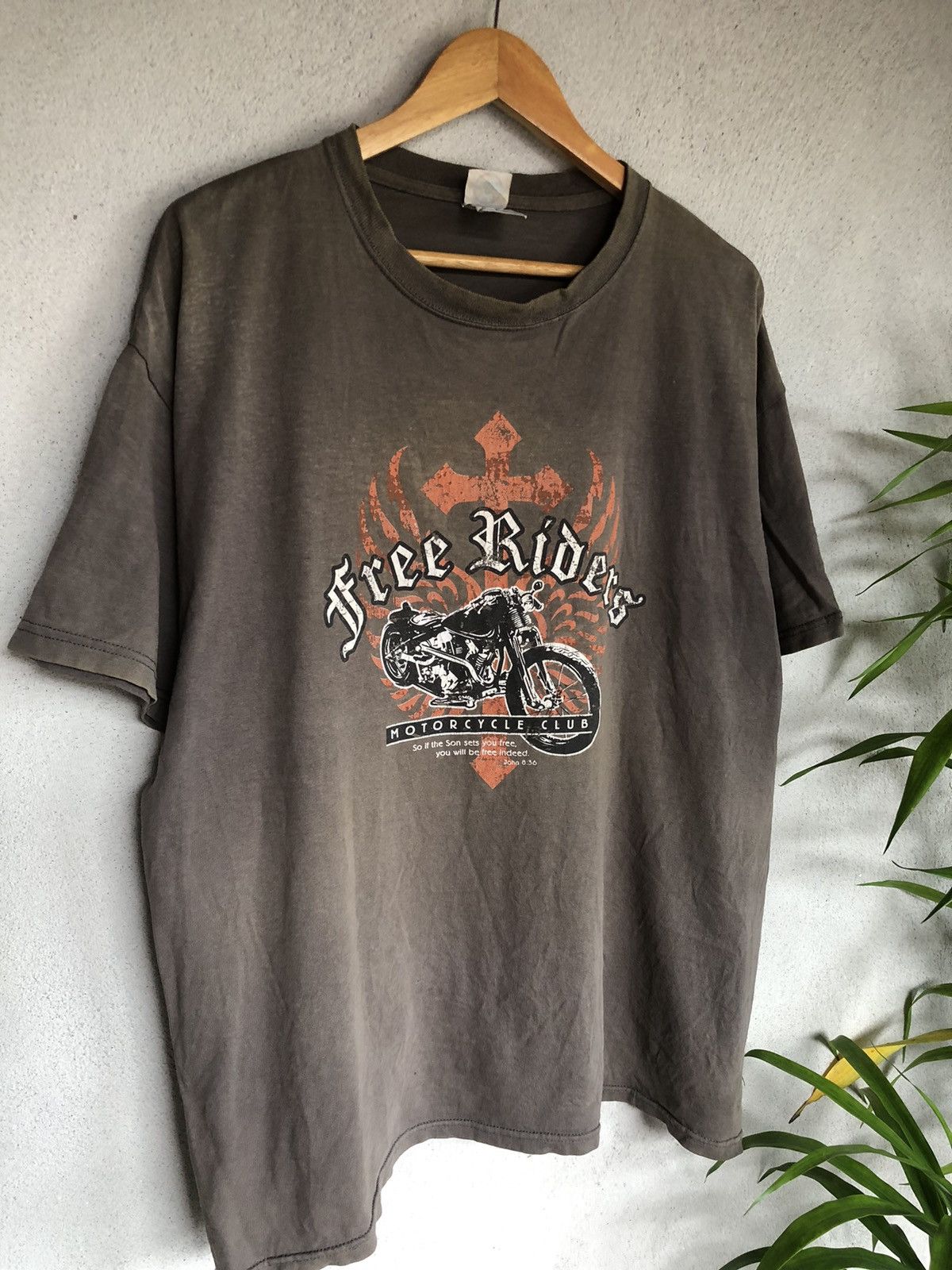 Affliction × Harley Davidson × Vintage Vintage Y2K Sunfaded Free Riders Motorcycle Club Tee Size US XL / EU 56 / 4 - 4 Thumbnail