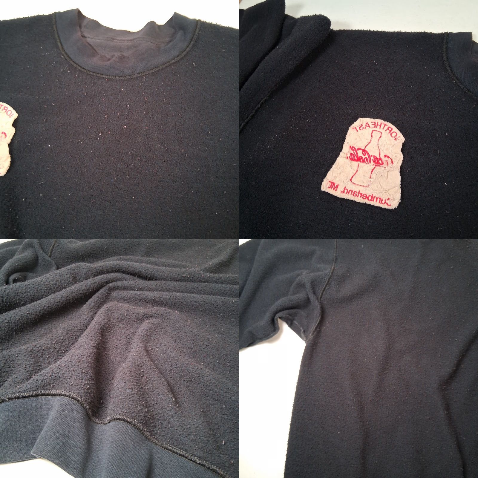 Gildan VINTAGE Coca Cola Sweatshirt XL Crewneck Distressed Embroidered Gildan Ultra Blend Black Size US XL / EU 56 / 4 - 10 Thumbnail