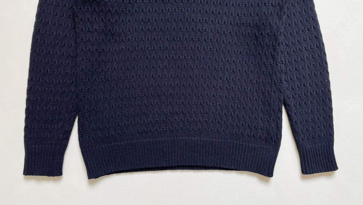 Our Legacy Dark Blue Wool Hole Knit Sweater Size US M / EU 48-50 / 2 - 5 Thumbnail