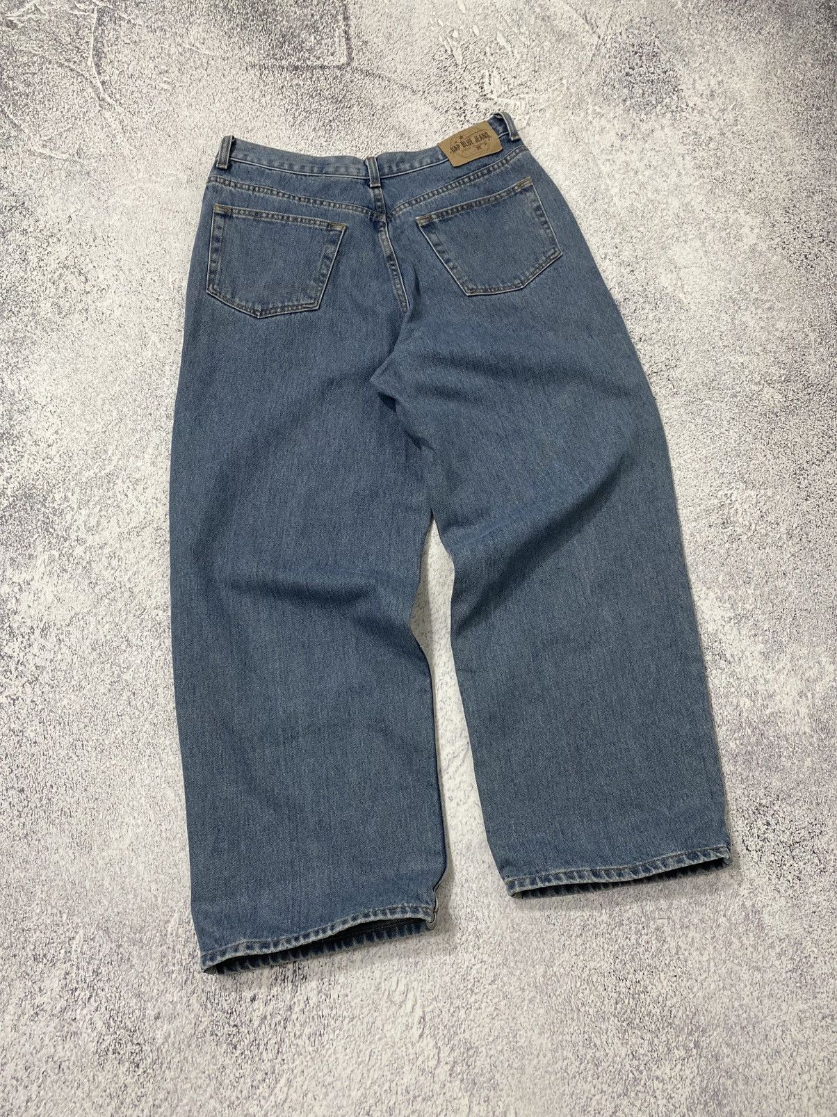 Gap Vintage GAP Jeans Wide Leg Baggy Denim Jeans 33x30 Size US 33 - 3 Thumbnail