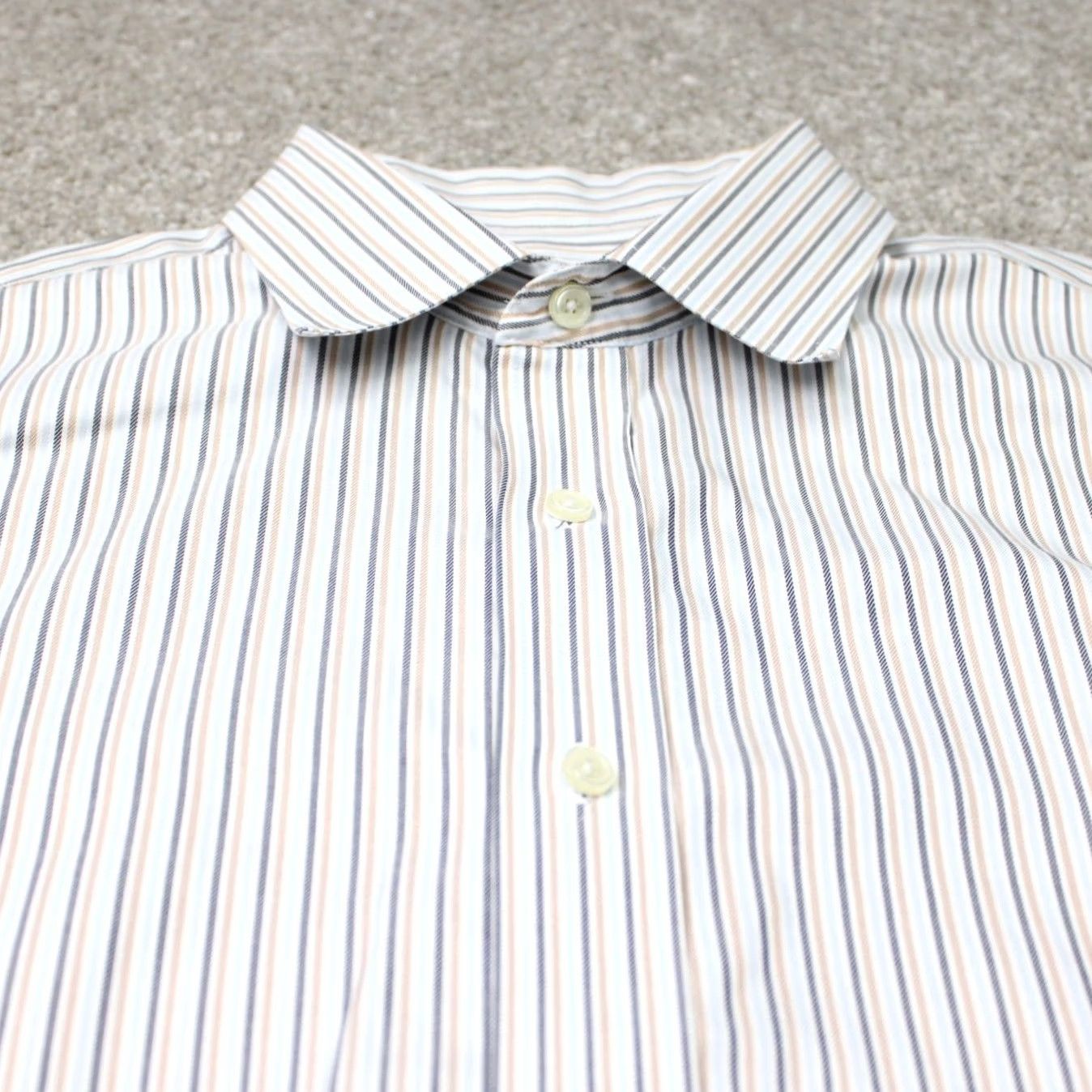 Brooks Brothers Brooks Brothers Shirt Mens Large Brown/White Non-Iron Supima Cotton Long Sleeve Button-Up Casual Formal Business Workwear Length: Long Sleeve? Size US L / EU 52-54 / 3 - 5 Thumbnail