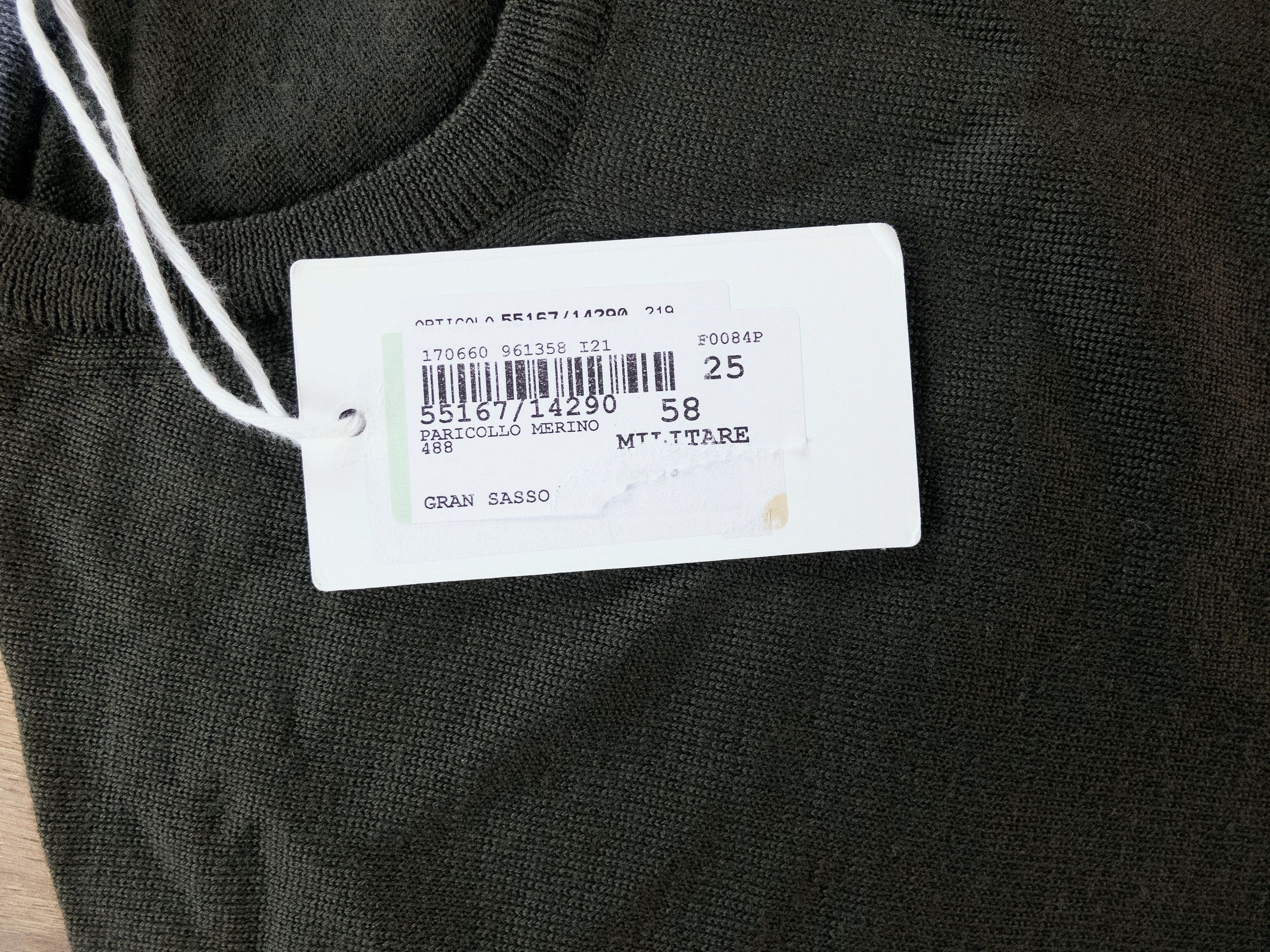 Gran Sasso GRAN SASSO for Fedele miltary green wool sweater 4XL Size US XXL / EU 58 / 5 - 3 Thumbnail