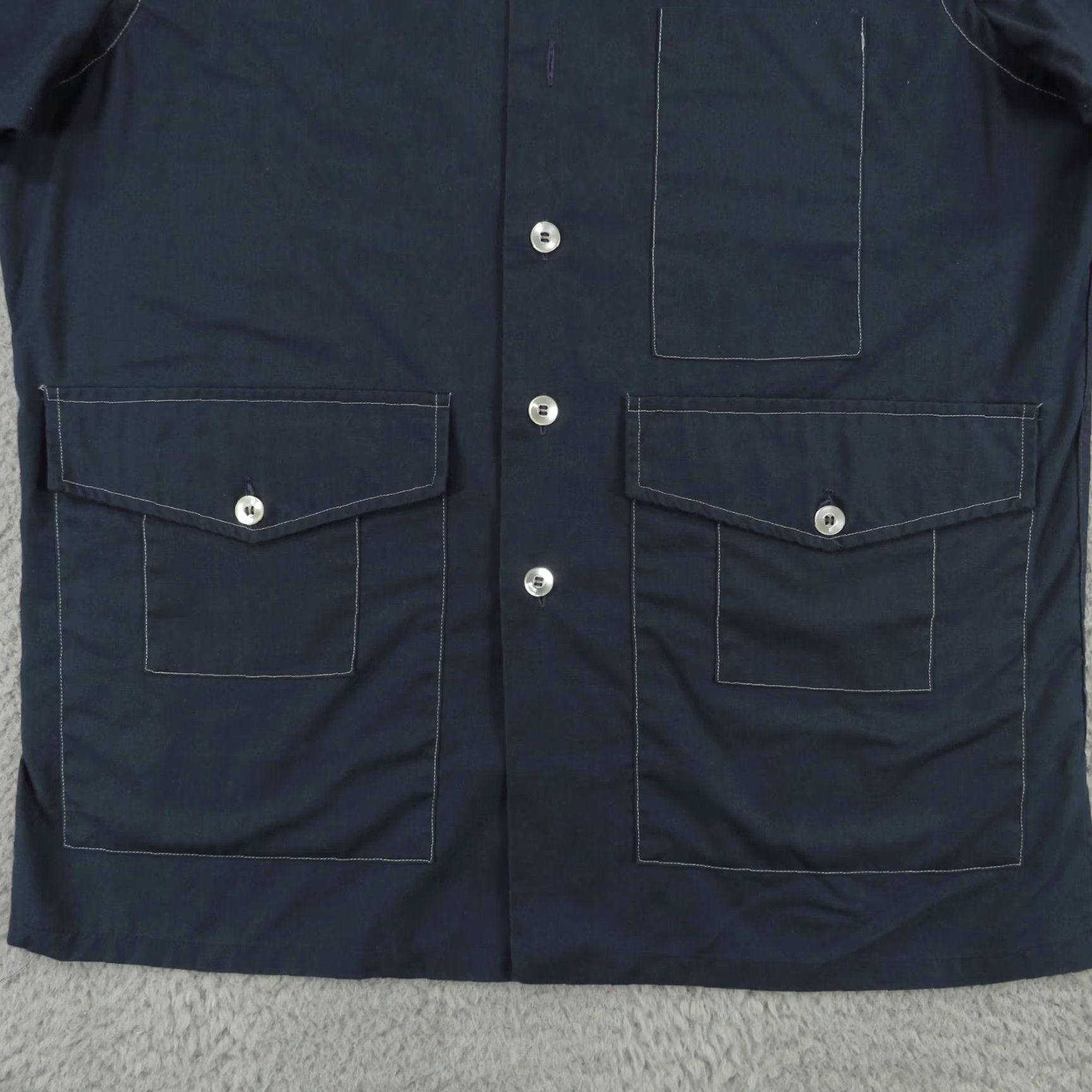 BB Dakota VINTAGE Dakota Shirt Men Medium Navy 21x28 Dacron Jacob Reeds Utility Dagger 70s Size US M / EU 48-50 / 2 - 3 Thumbnail