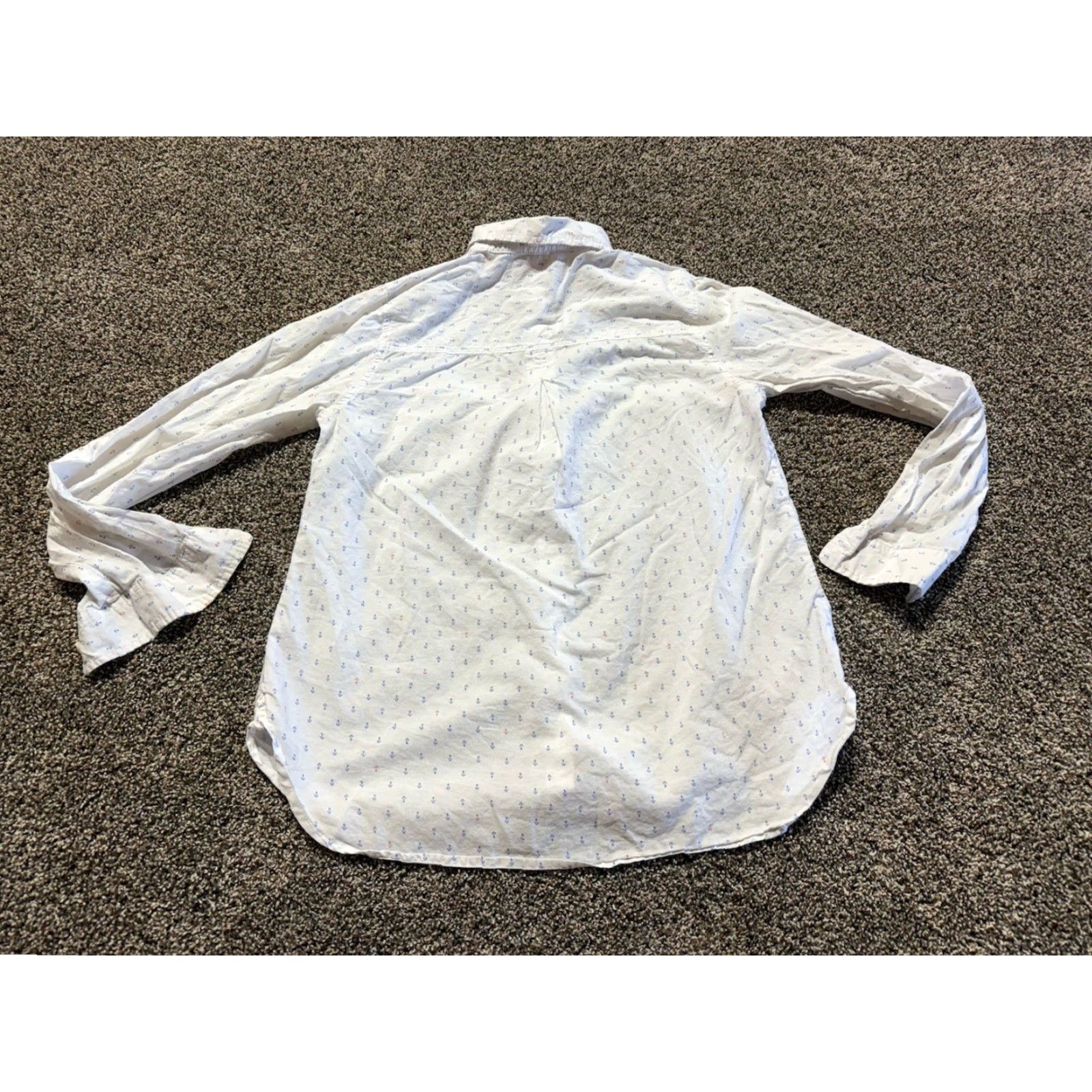 Old Navy Old Navy Women's Shirt Button-Up Long Sleeve Lightweight M Blue Anchor - Basic - Classic (Adult Women) Size M / US 6-8 / IT 42-44 - 8 Thumbnail