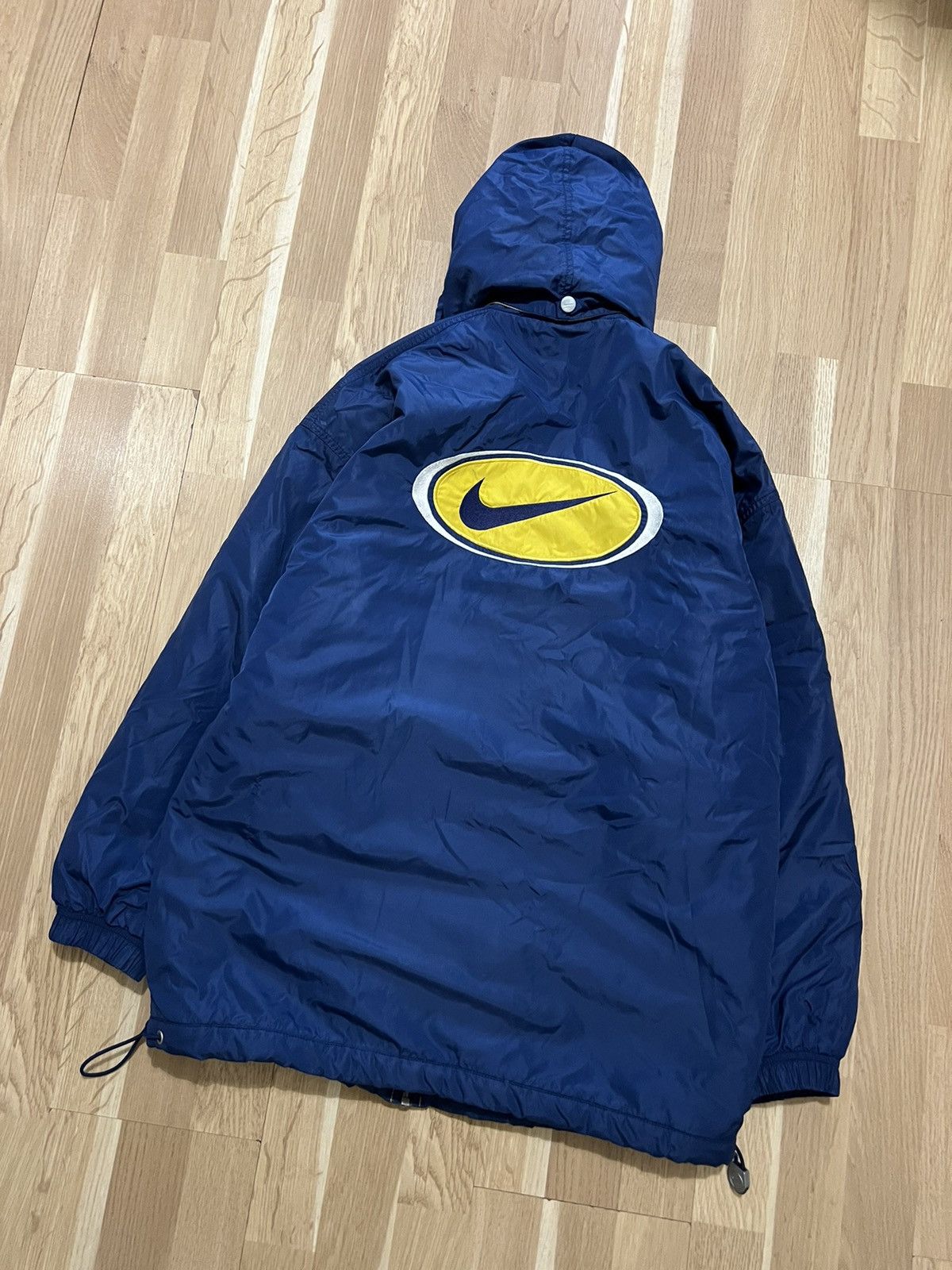 Nike × Vintage Nike vintage parkas jacket parkas big logo 90s rare Size US M / EU 48-50 / 2 - 2 Thumbnail