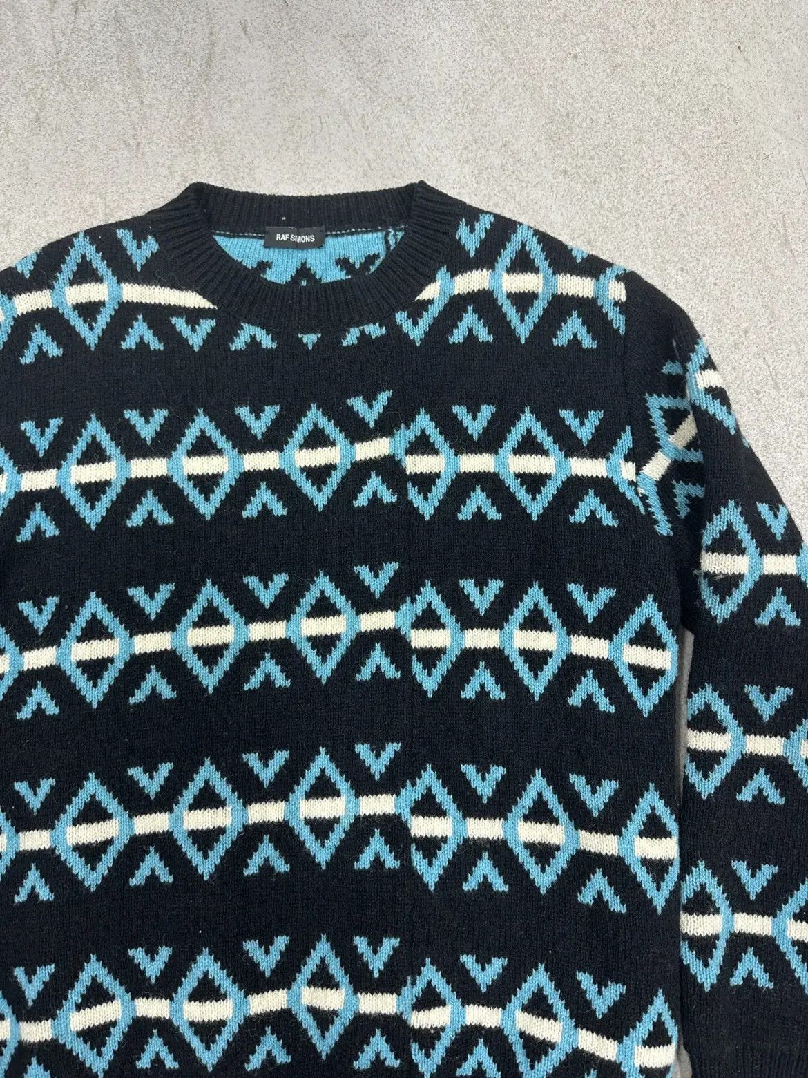 Raf Simons Raf Simons 16AW Diamond Pattern Sweater Size US M / EU 48-50 / 2 - 2 Thumbnail