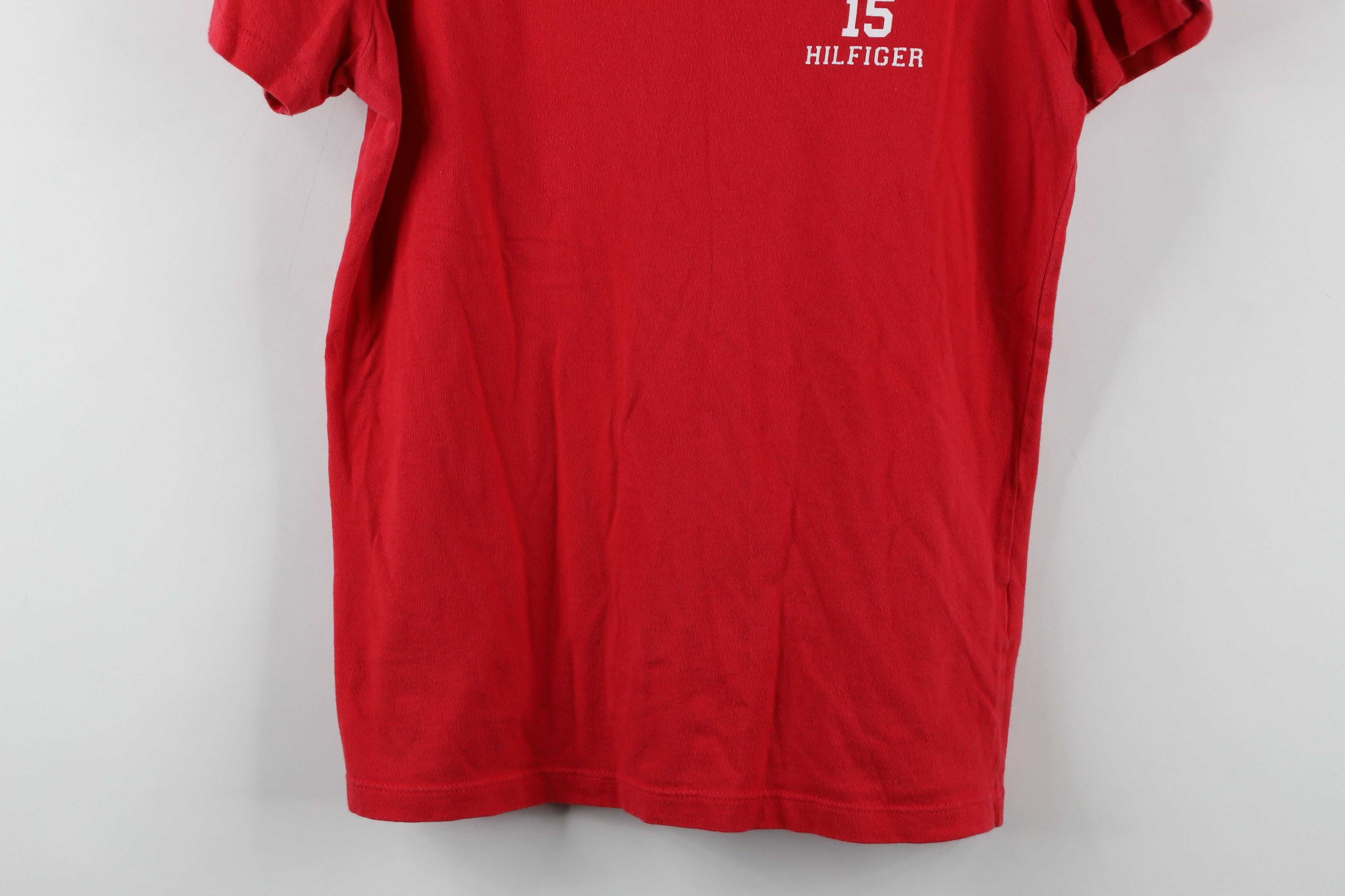 Tommy Hilfiger × Vintage Vintage 90s Tommy Hilfiger Knit Short Sleeve T-Shirt Red Size M / US 6-8 / IT 42-44 - 3 Thumbnail
