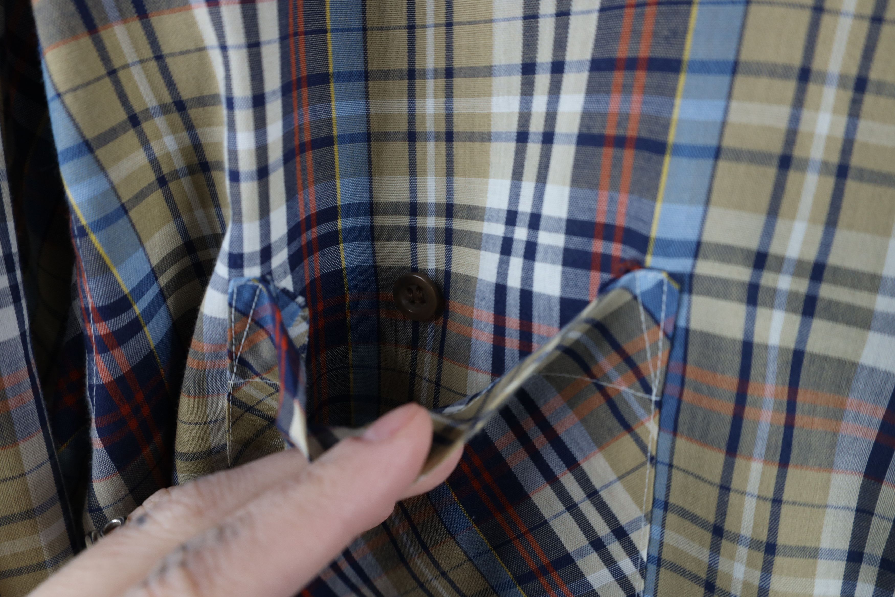 Vintage Vintage 70s Rockabilly Cowboy Collared Button Shirt Plaid Size US L / EU 52-54 / 3 - 5 Thumbnail