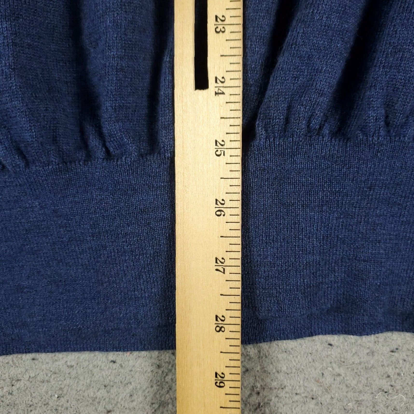 Peter Millar Peter Millar Mens Extra Large XL Blue Wool Golf V Neck Pullover Sweater Size US XL / EU 56 / 4 - 4 Thumbnail