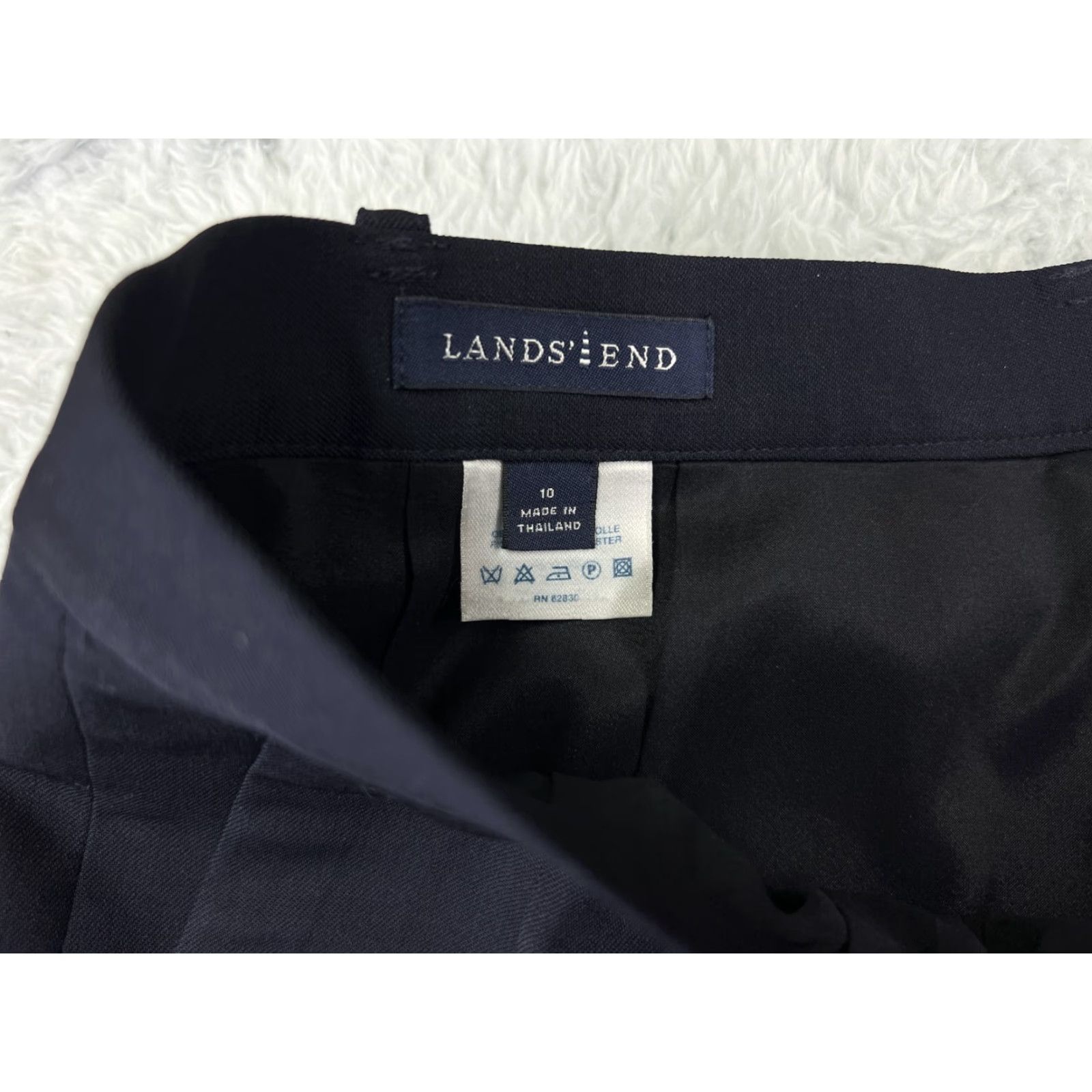 Vintage VINTAGE String Bean Dress Pants Womens 9 Blue Polyester Blend Pleated Twill High Rise Straight Regular Zipper Size 30" / US 8 / IT 44 - 3 Thumbnail