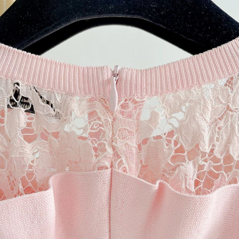Valentino Valentino Pink lace knitted dress Size XS / US 0-2 / IT 36-38 - 5 Thumbnail