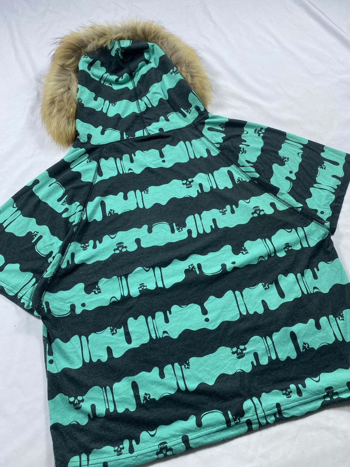If Six Was Nine Japanese Dig Deep Gothic punk skul Faux Fur hoodie Zip Size US M / EU 48-50 / 2 - 4 Thumbnail
