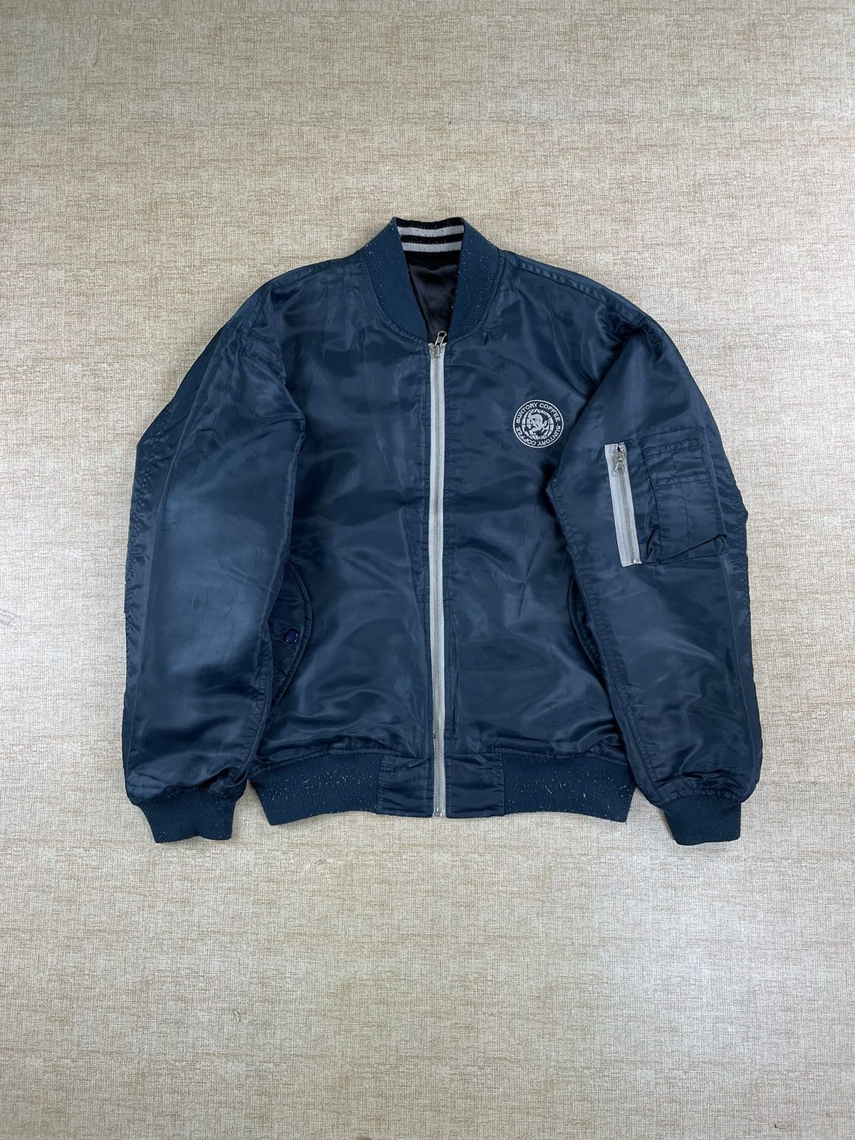 Japanese Brand × Vintage Vintage Suntory Boss Coffee Embroidery Logo Bomber Jacket Size US L / EU 52-54 / 3 - 1 Thumbnail