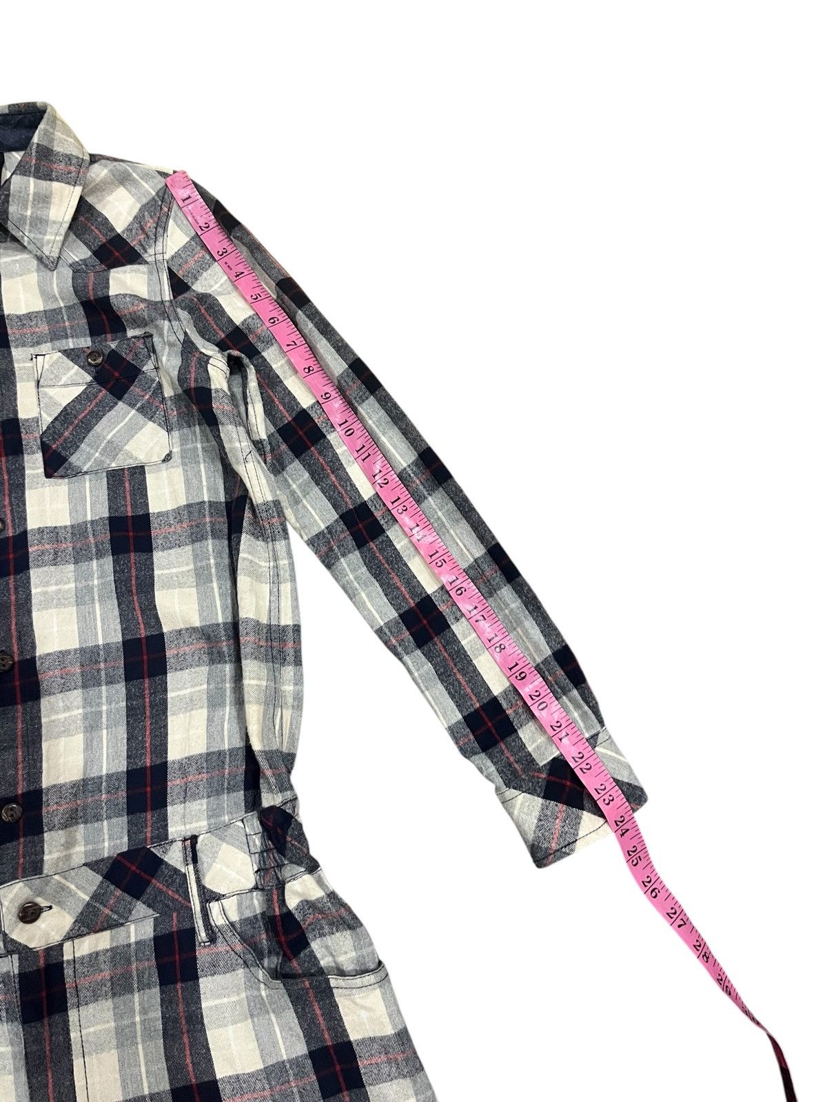 Japanese Brand X-girl checkered longsleeve short set up all in one jumpsuit Size XS / US 0-2 / IT 36-38 - 22 Thumbnail