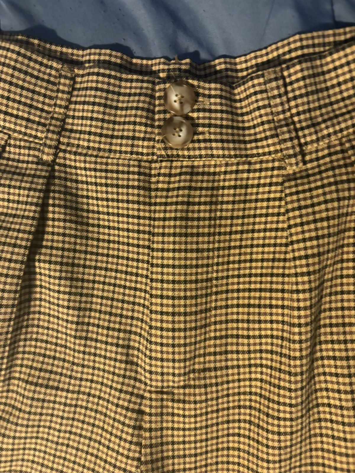 Other Women's Beige Check Pleated Wide-Leg Dress Plaid Accent XL Size 40" / US 18 - 2 Thumbnail