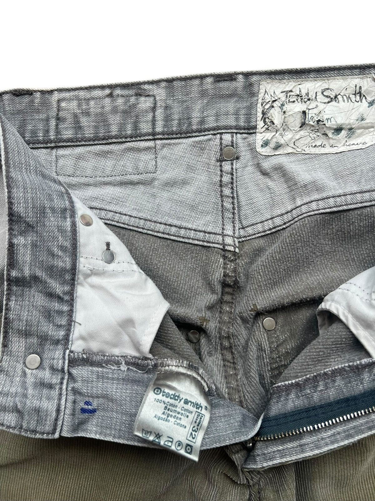 Beauty Beast × Japanese Brand Teddy Smith Patchwork Wide Corduroy Baggy Pants 31x33 Size US 31 - 11 Thumbnail