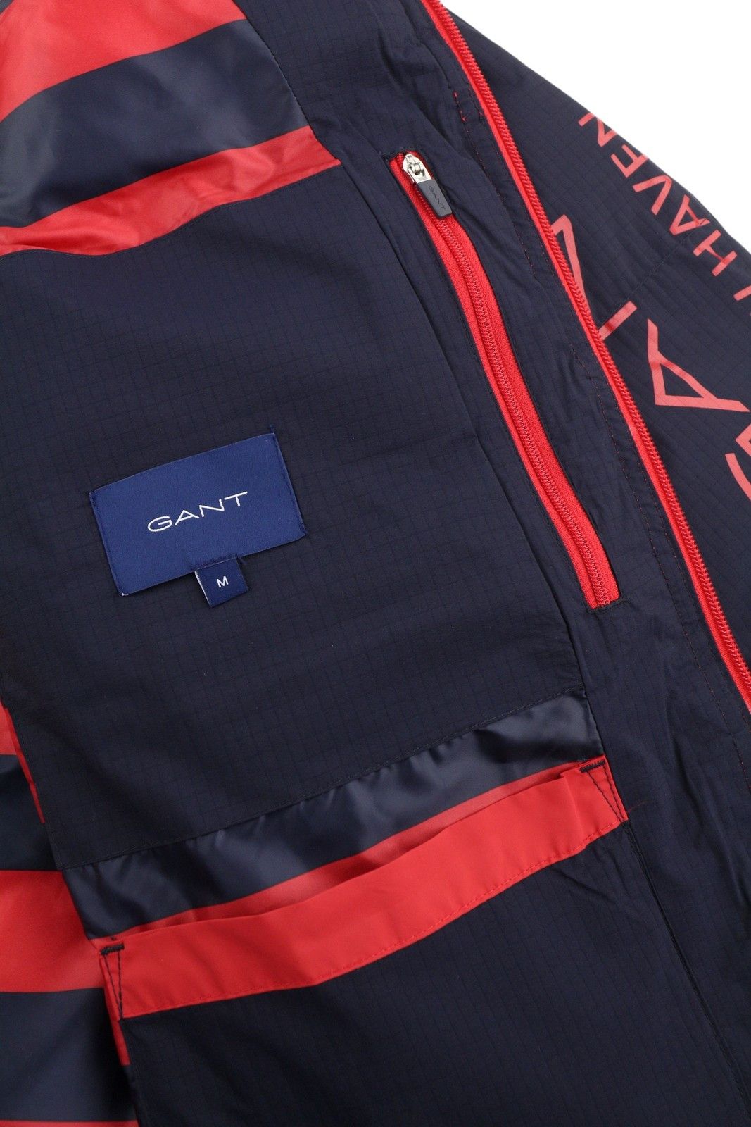 Gant STRIPED BLOCK PUFFER M Bright Red Hooded Jacket 87271 Size US M / EU 48-50 / 2 - 7 Thumbnail