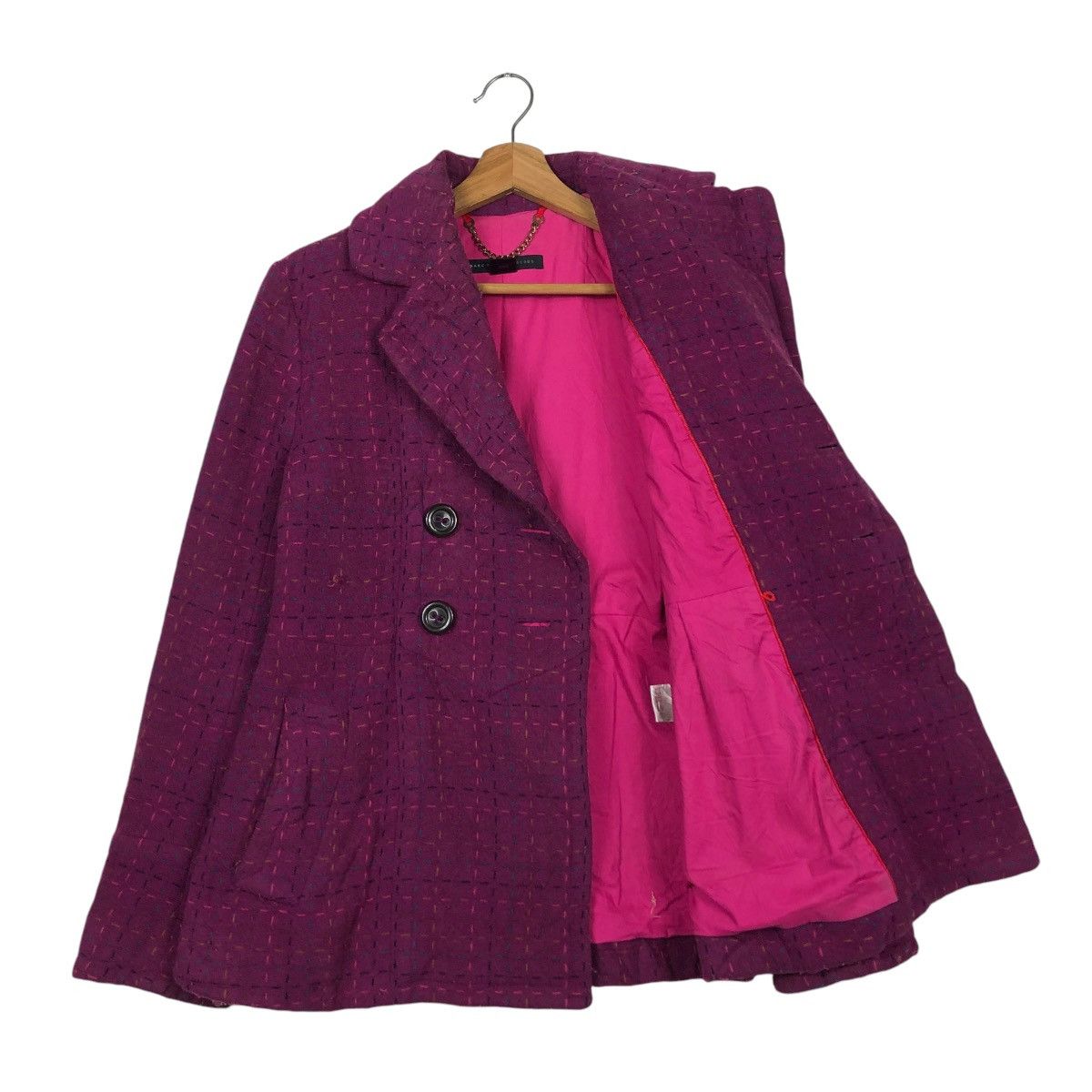 Marc by Marc Jacobs 🔥VINTAGE WOOL TWEED QUILTED JACKET MARC Size S / US 4 / IT 40 - 13 Thumbnail