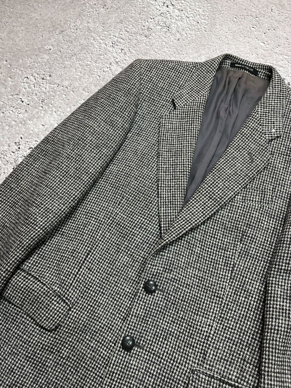 Harris Tweed Vintage Harris Tweed Houndstooth Wool Blazer Jacket Size L Size 40R - 6 Thumbnail