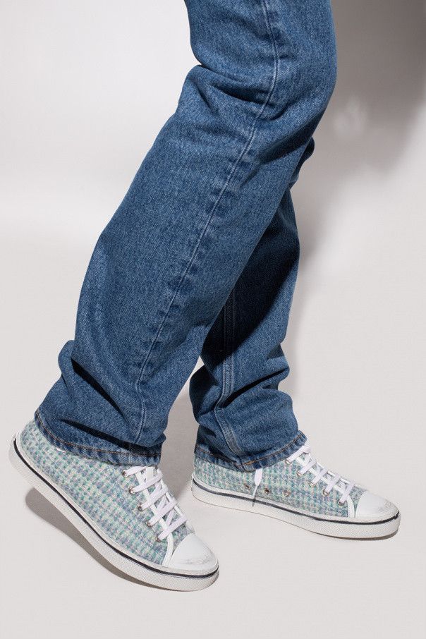 Saint Laurent Paris o1s1wg111024 Bedford Sneakers Tweed Leather in White/Blue Size US 5.5 / IT 35.5 - 2 Thumbnail