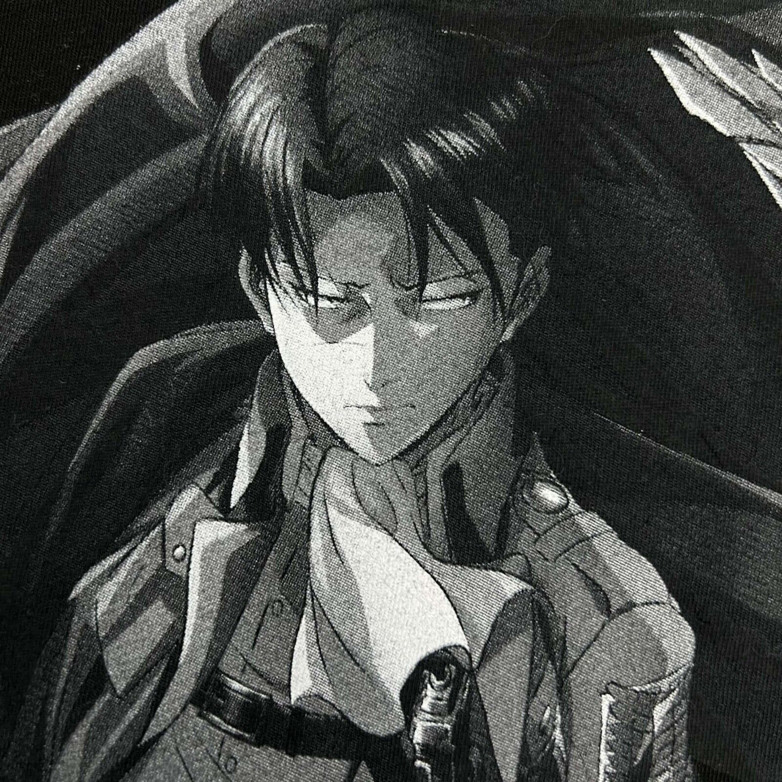 Anime Attack on Titan T Shirt Levi Anime Short Sleeve Graphic Tee Size US XL / EU 56 / 4 - 3 Thumbnail