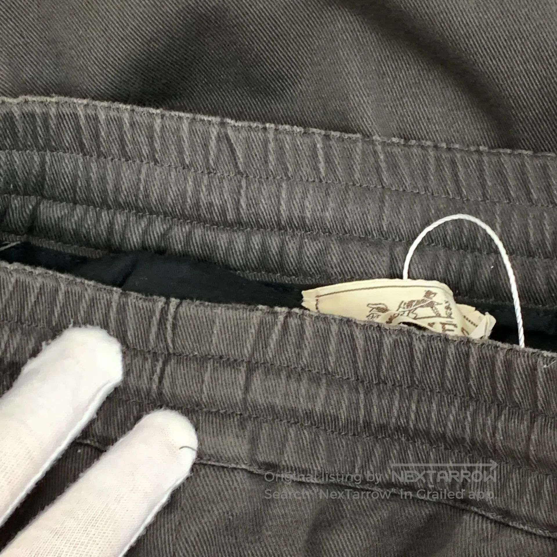 Hermes Hermes Dark Brown Cotton Drawstring Elastic Waist Casual T Size 39" - 8 Thumbnail