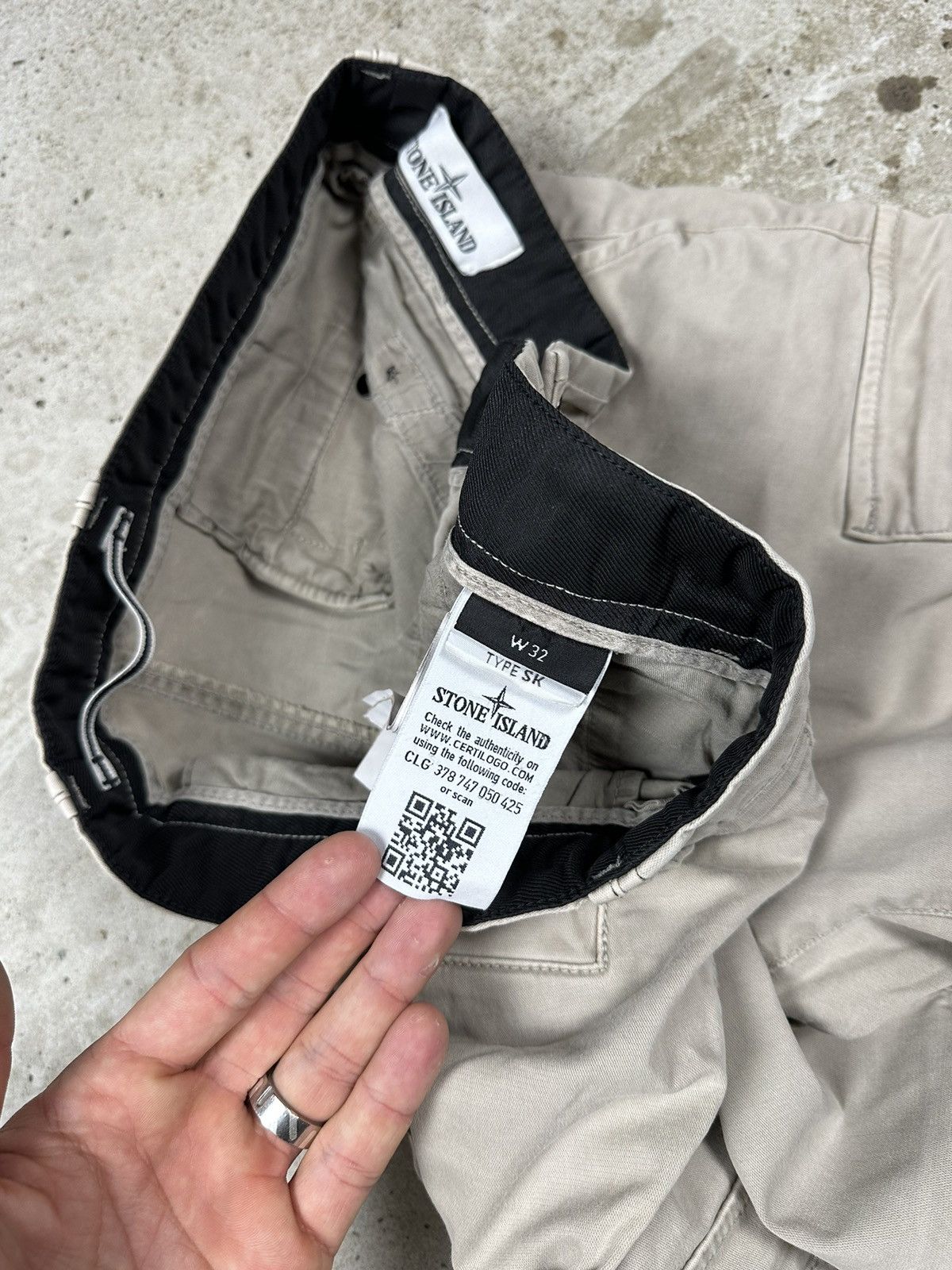 Massimo Osti × Stone Island Stone Island Beige Cargo Pants Type SK Size US 32 / EU 48 - 14 Thumbnail
