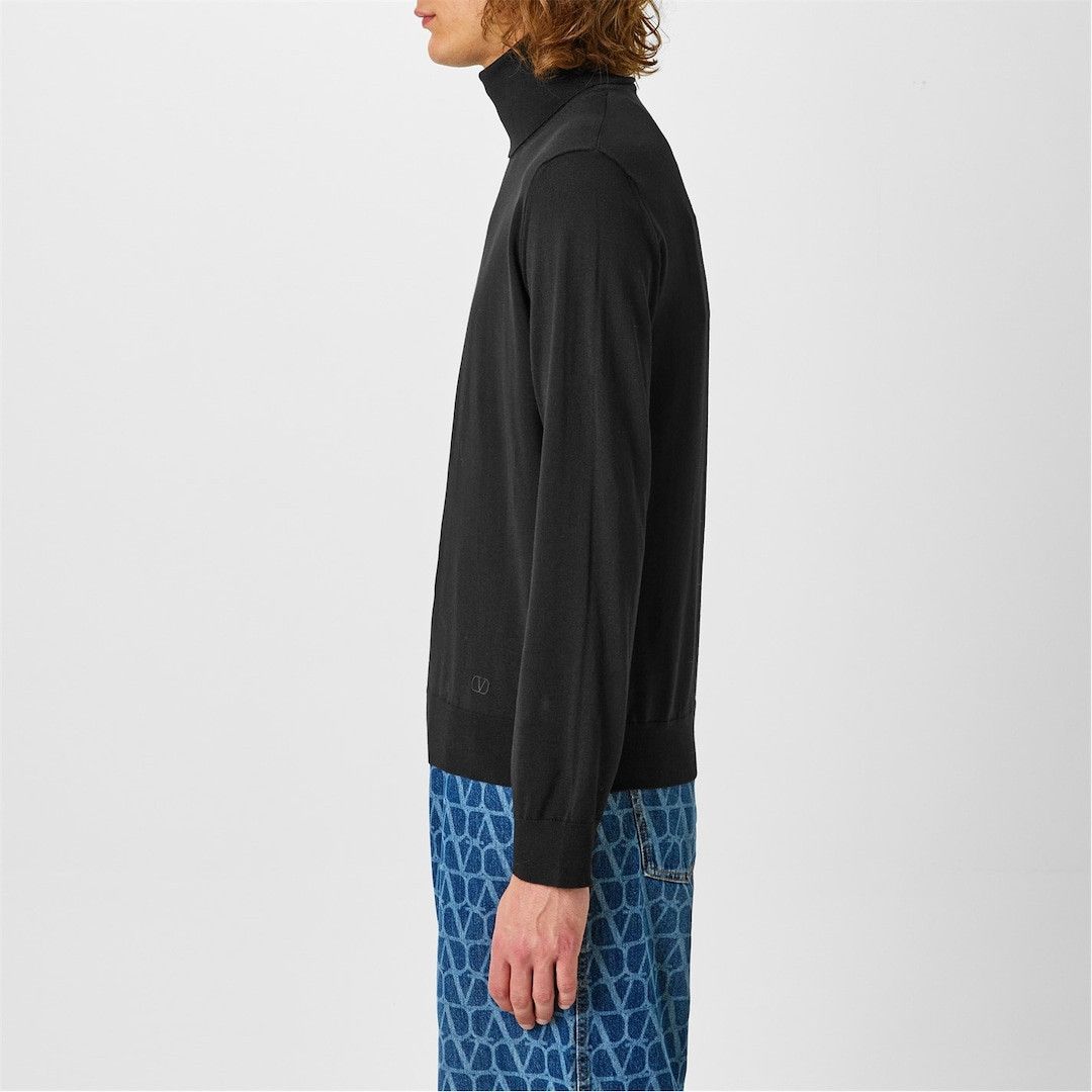 Valentino o1g2r1mq0526 Knit Turtleneck Jumper in Black Size US XL / EU 56 / 4 - 5 Thumbnail