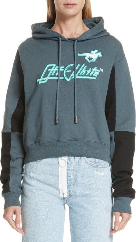 Off-White Off-White Off White Jockey Embroidered Crop Hoodie Size XS / US 0-2 / IT 36-38 - 6 Thumbnail
