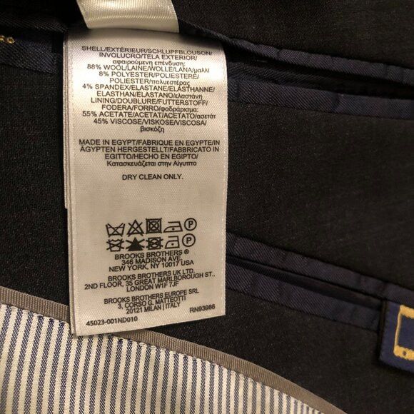 Brooks Brothers Brooks brothers men's wool blazer sport coat jacket 45R Size 44R - 10 Thumbnail