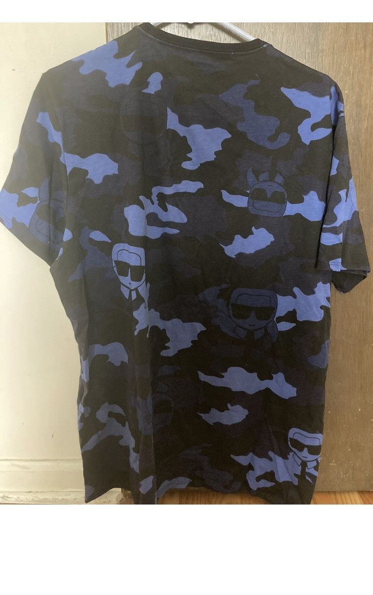 Karl Lagerfeld Karl Lagerfeld Blue Camo Head T-Shirt L Size US L / EU 52-54 / 3 - 4 Thumbnail