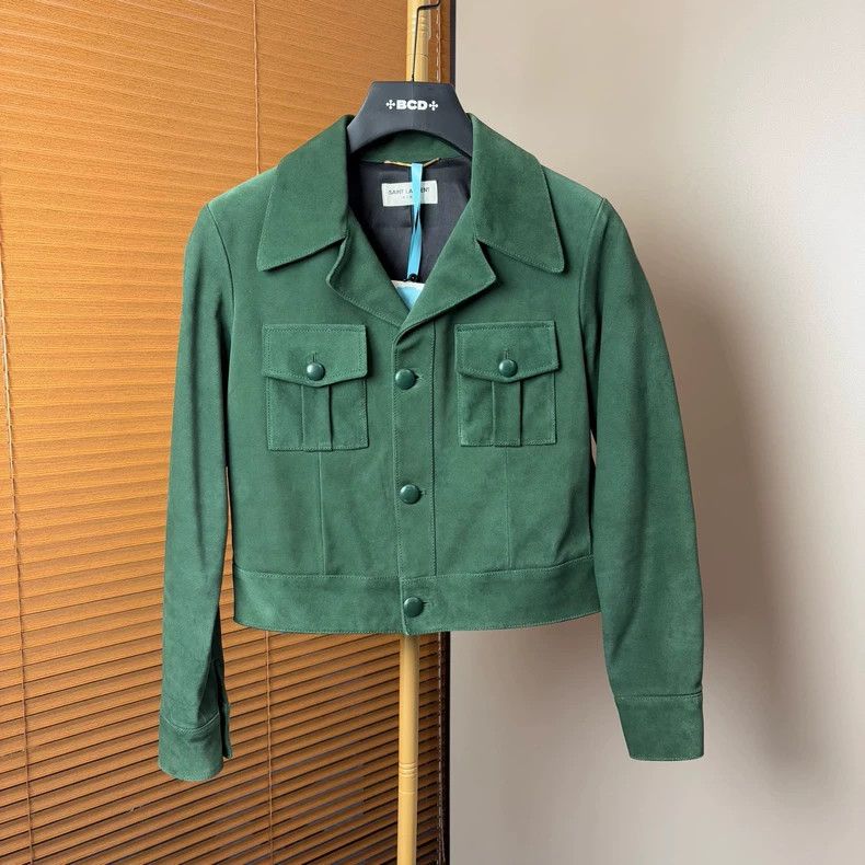 Yves Saint Laurent saint Laurent Green jacket 2501-Nextarrow Size XS / US 0-2 / IT 36-38 - 1 Thumbnail