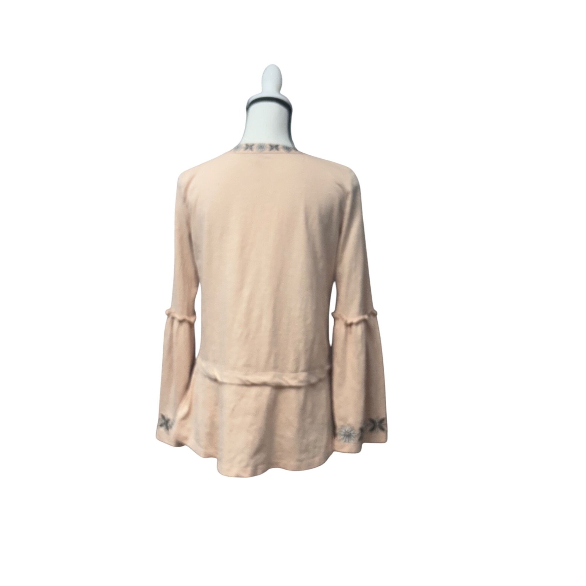 Style & Co Style & Co Womens Embroidered Bell Sleeve Top, Blush, Sz. M Size M / US 6-8 / IT 42-44 - 4 Thumbnail