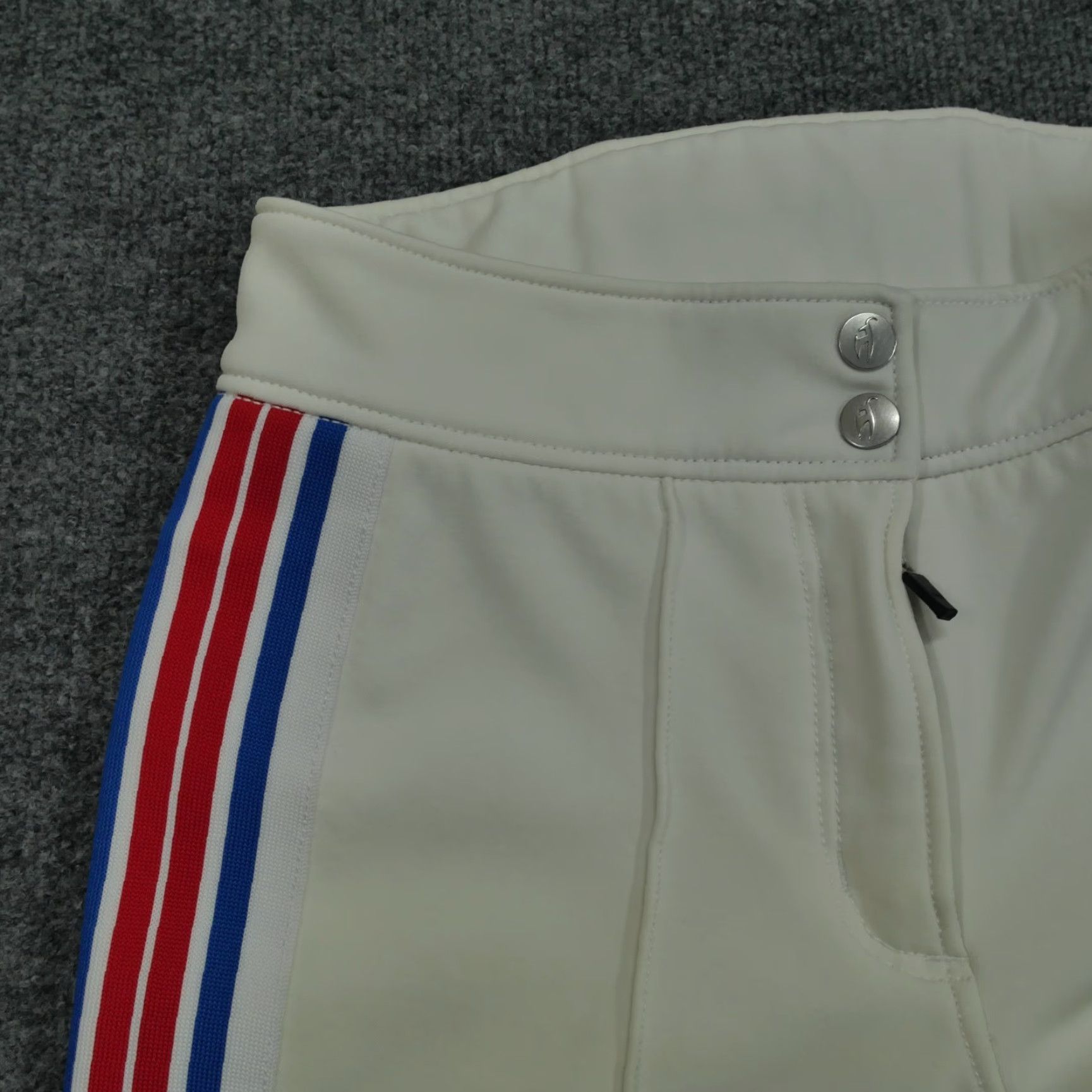 Vintage Toni Sailer Snow Pants Womens 36 White Side Striped Ski Snowboard Luella 28x29 Size 25" / US 0 / IT 36 - 2 Thumbnail
