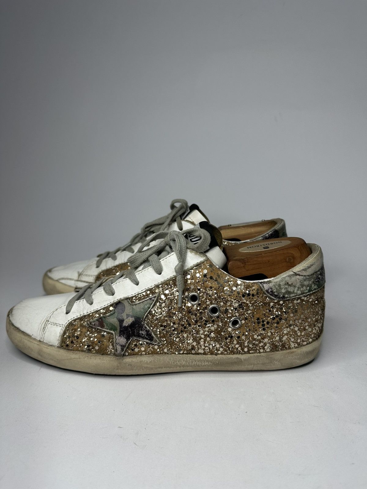 Golden Goose Golden Goose Superstar Camo Glitter Limited Edition Sneakers Size US 8 / EU 41 - 2 Thumbnail