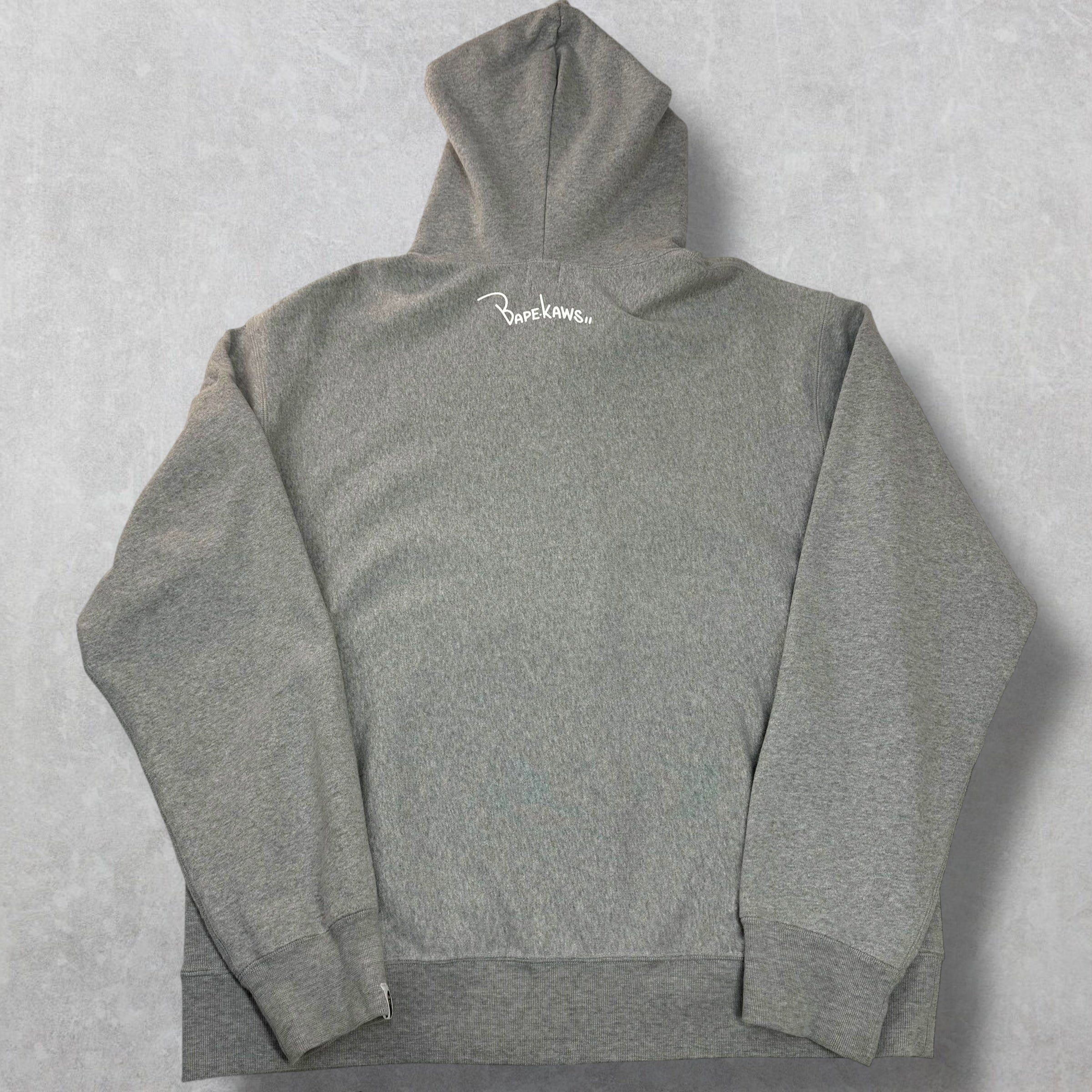 Bape Bape x Kaws ASNKA Logo Full-Zip Hoodie Grey L Size US L / EU 52-54 / 3 - 2 Thumbnail