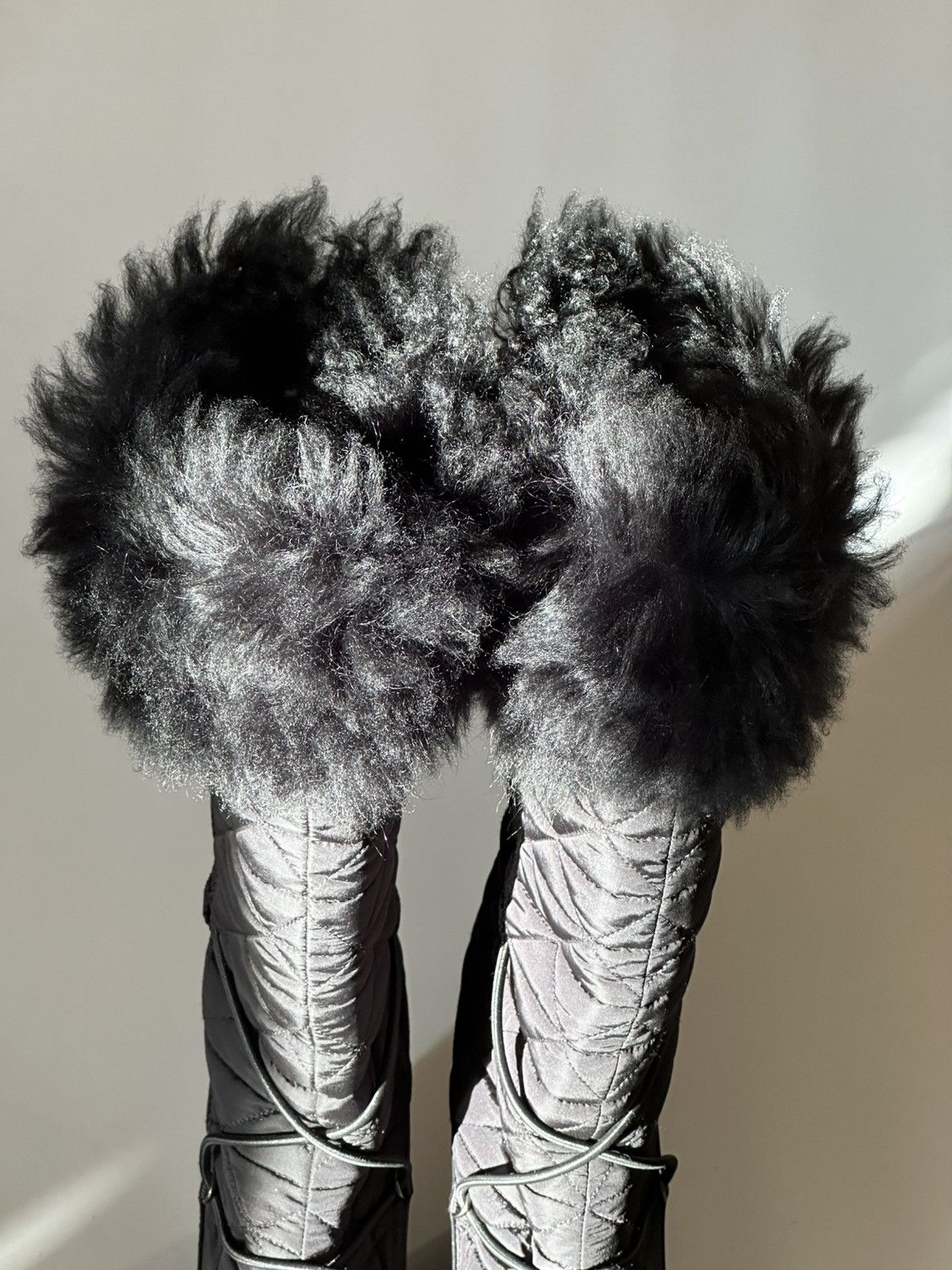 Prada *sz39.5* PRADA 2004 Fur Wedge Padded Boots Vintage rap shoes Size US 9.5 / IT 39.5 - 11 Thumbnail