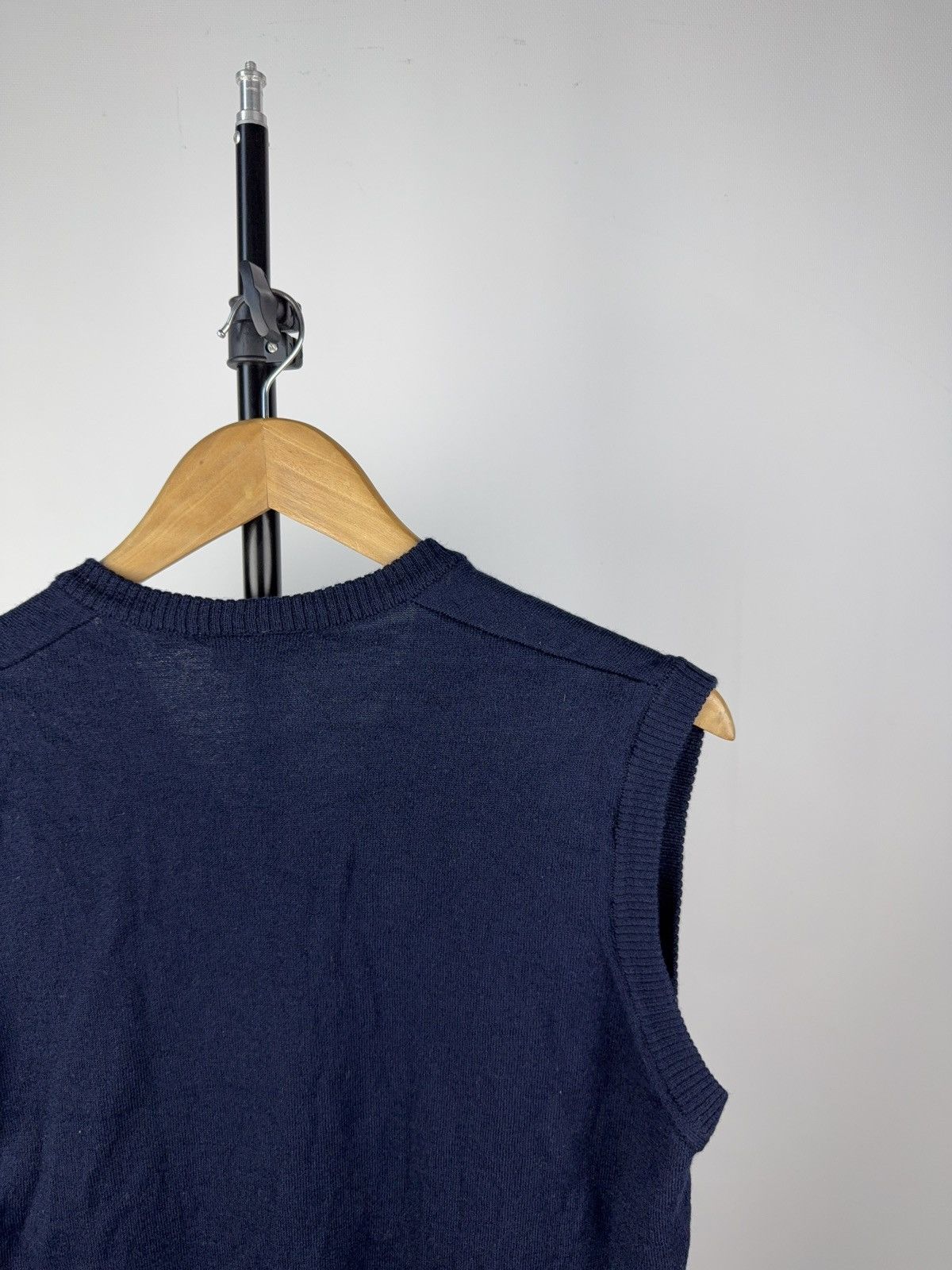 Lacoste × Vintage Vintage Lacoste Wool Sweater Vest Navy Blue Made in France Size US S / EU 44-46 / 1 - 7 Thumbnail