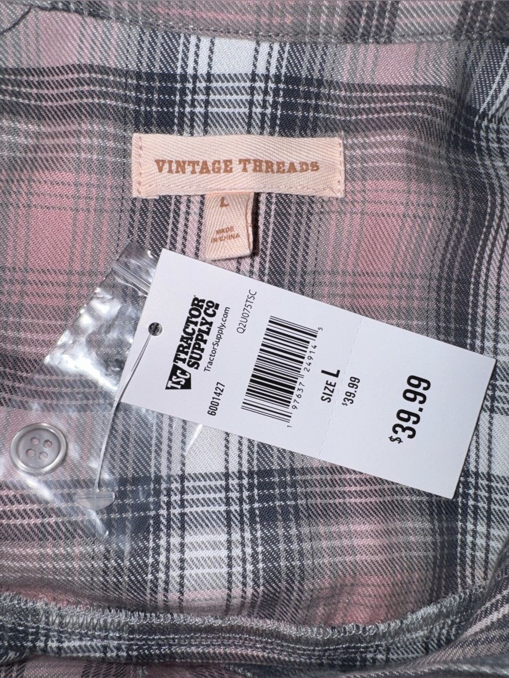 Vintage Vintage Threads Flannel Embroidered Blouse- Large #57 Size L / US 10 / IT 46 - 5 Thumbnail