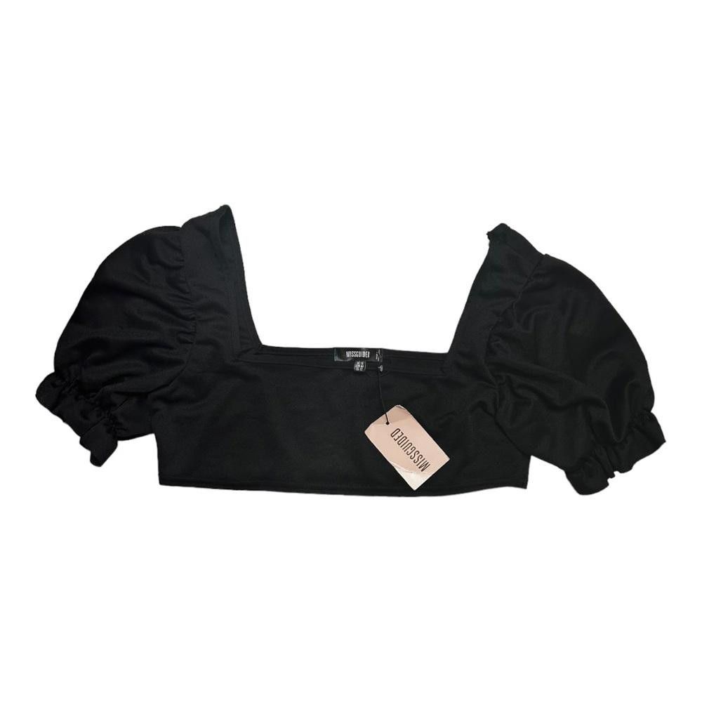 Designer Missguided l NWT Black Milk Maid Puff Sleeve Crop Size 12 Size XL / US 12-14 / IT 48-50 - 2 Thumbnail