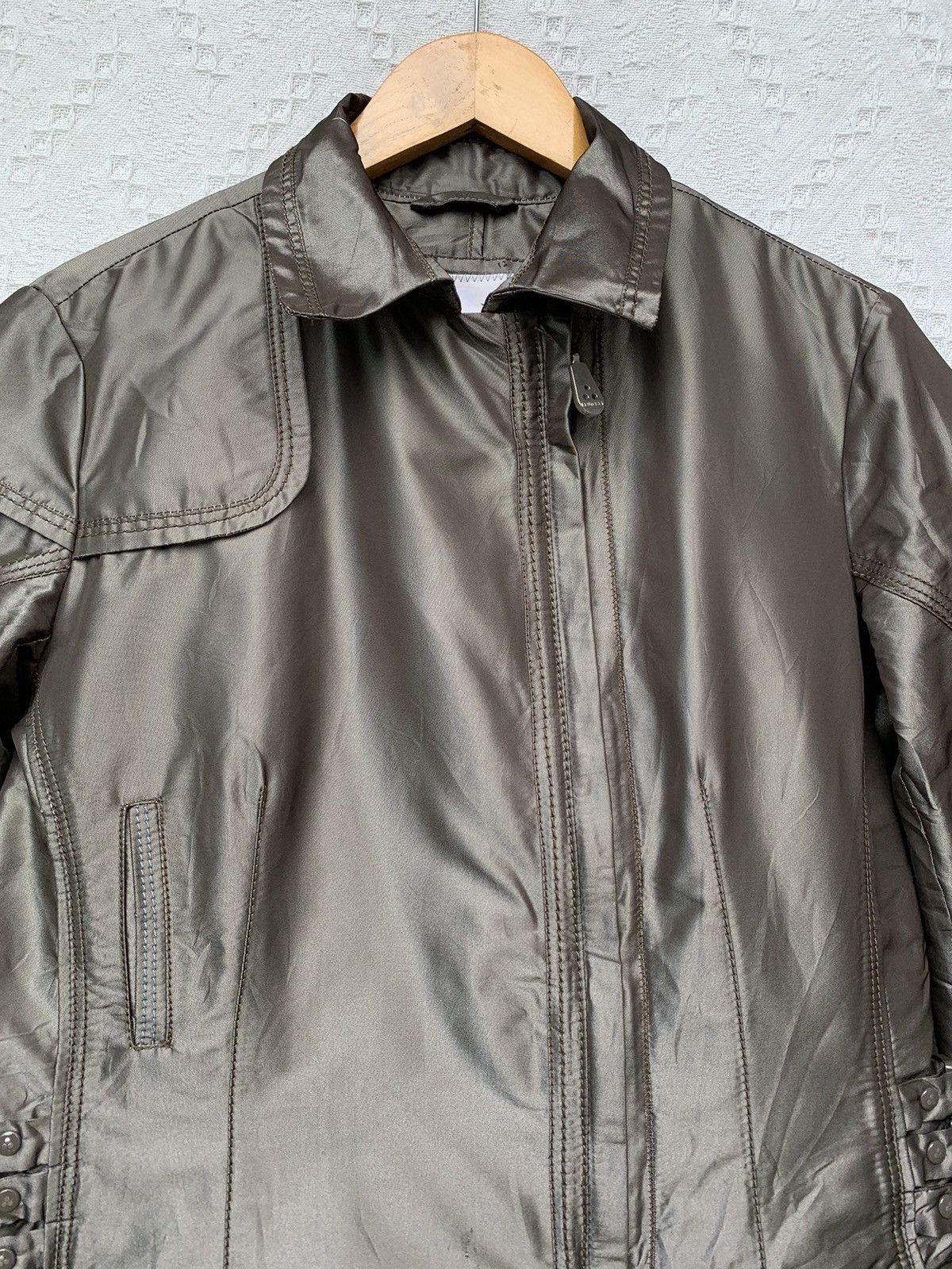 Peuterey Peuterey Asymmetrical Zipper Polyester Short Trenchcoat Size US M / EU 48-50 / 2 - 2 Thumbnail