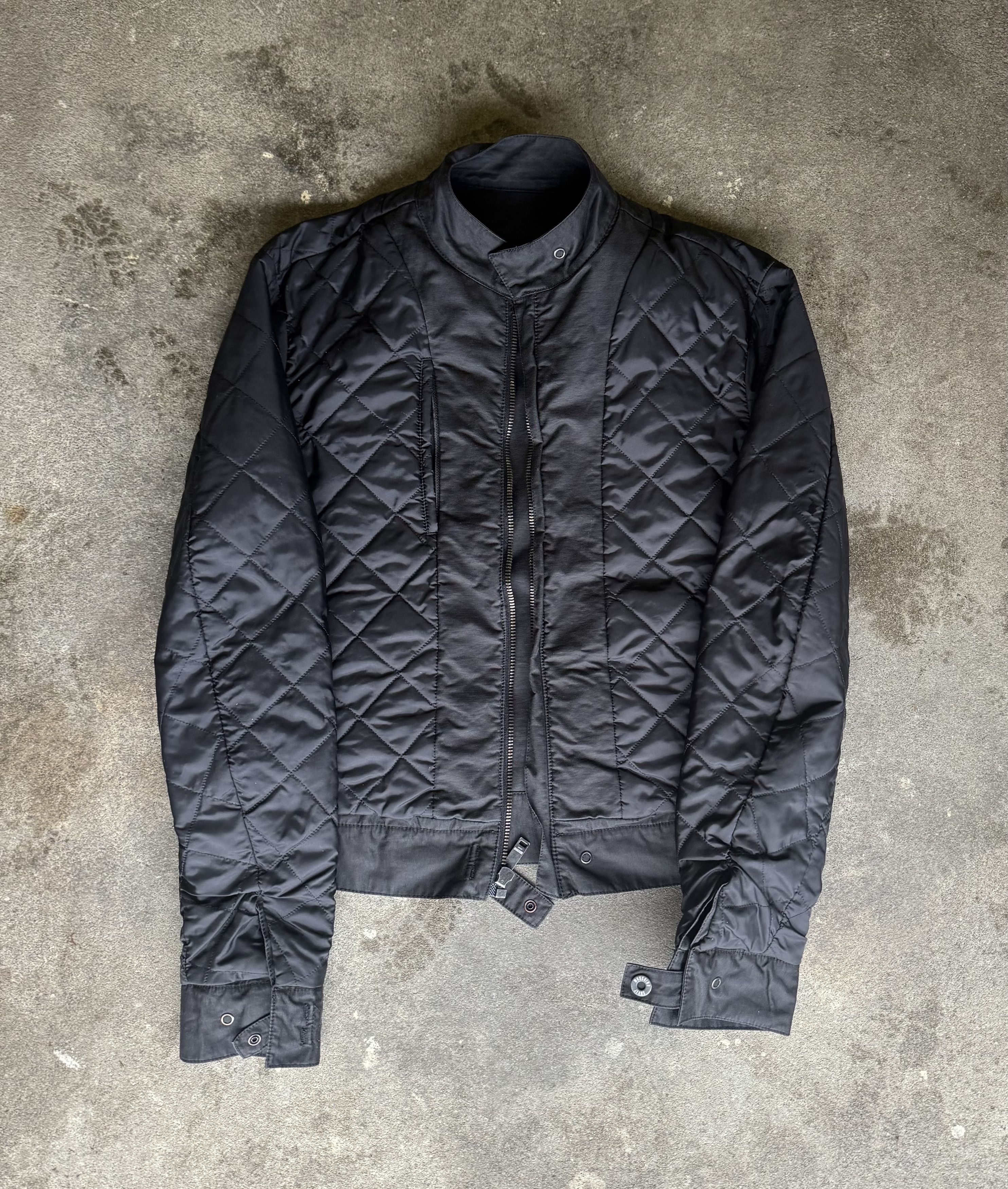 Moschino Moschino Quilted Black Jacket – Minimal Moto Style Size US M / EU 48-50 / 2 - 1 Thumbnail