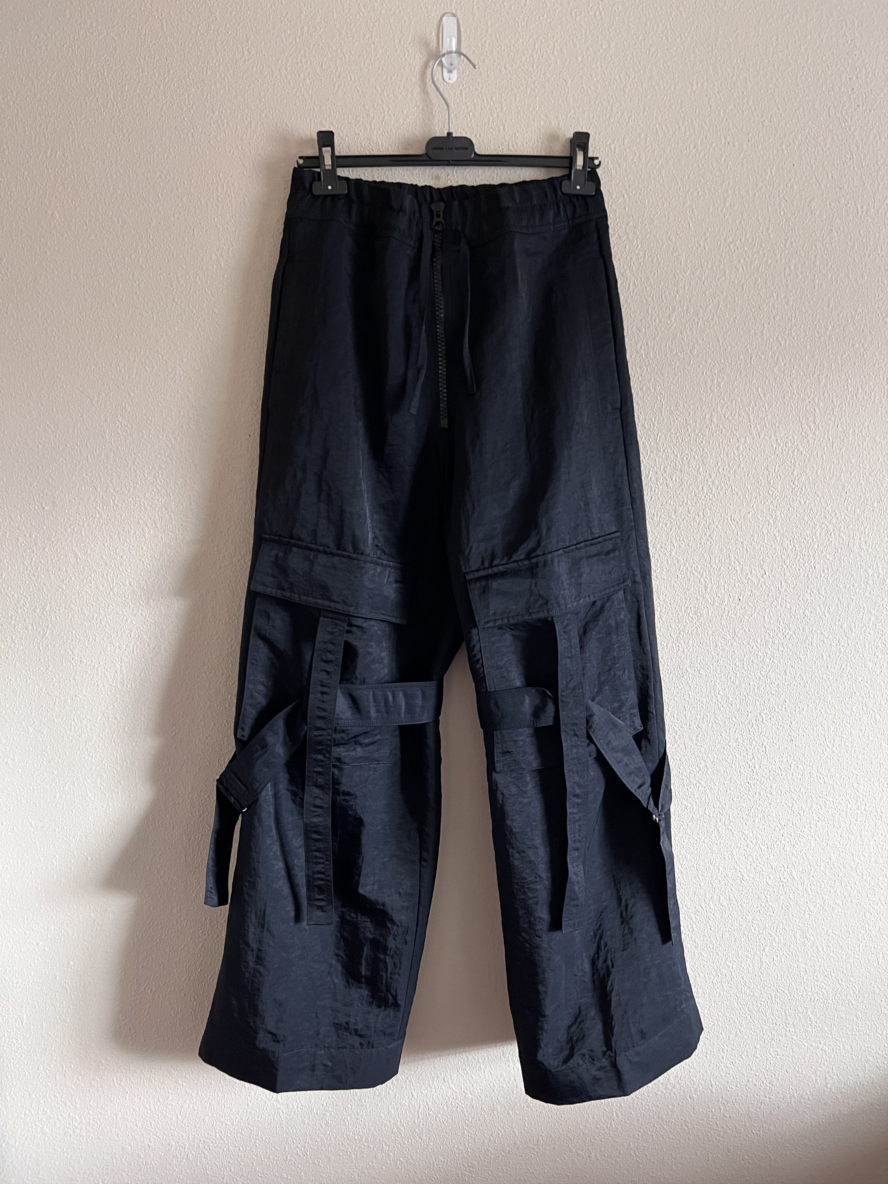 Image of Dries Van Noten Primo Tape Cargo Pants In Black, Men's (Size 30)