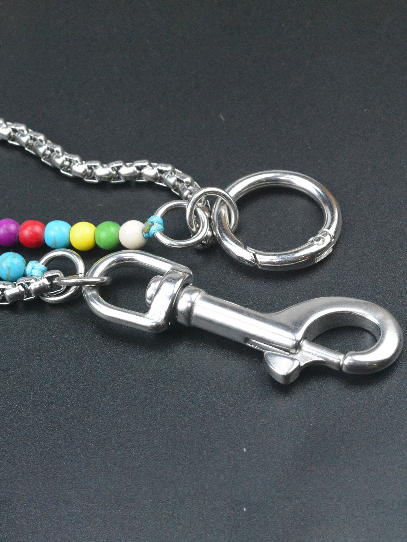 Japanese Brand × Jewelry Double-Layer Turquoise Bead Pants Chain Stainless Steel Size ONE SIZE - 3 Thumbnail