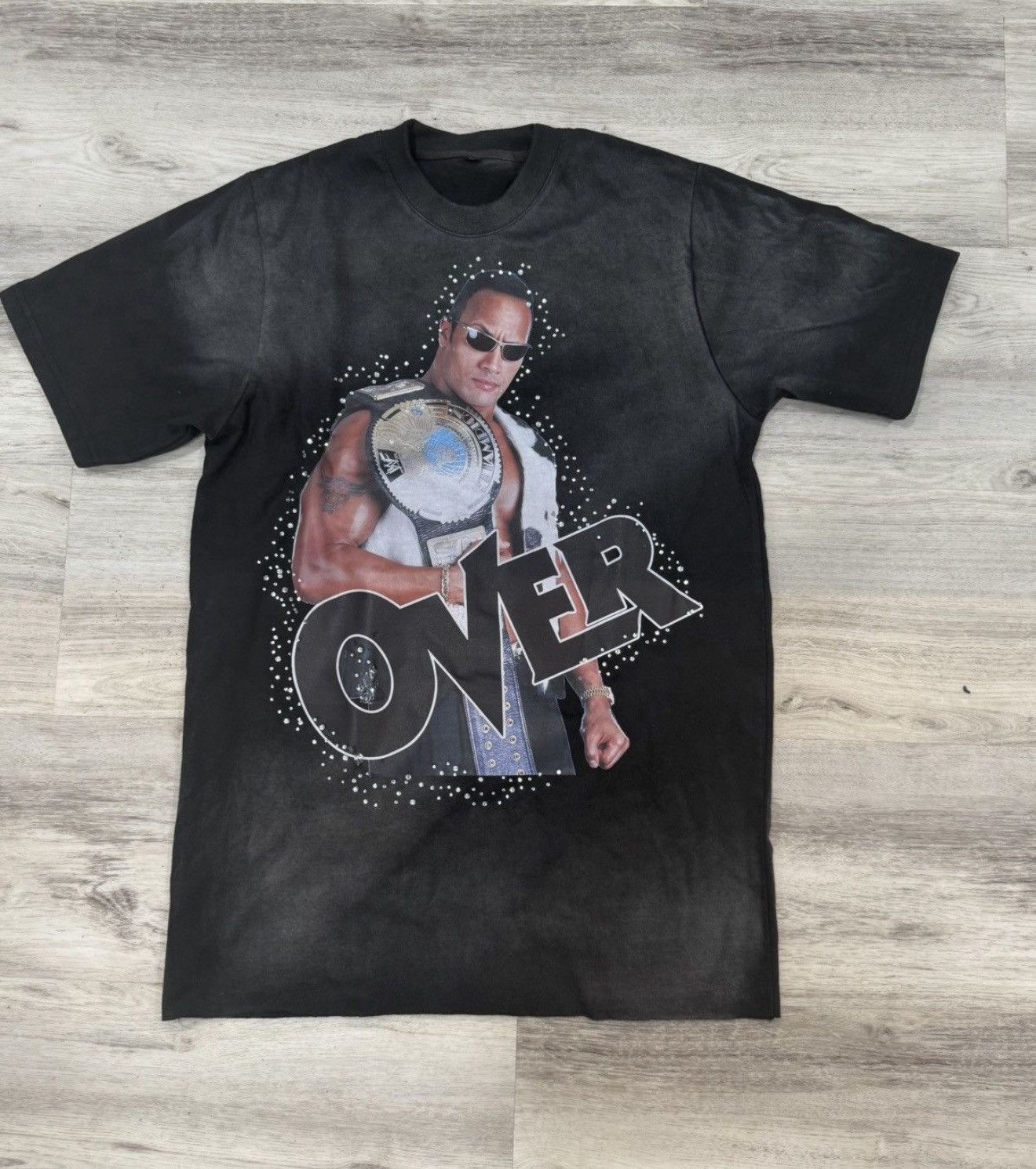WWE × WWF WWE The Rock Distressed Rhinestone tee Size US M / EU 48-50 / 2 - 1 Thumbnail