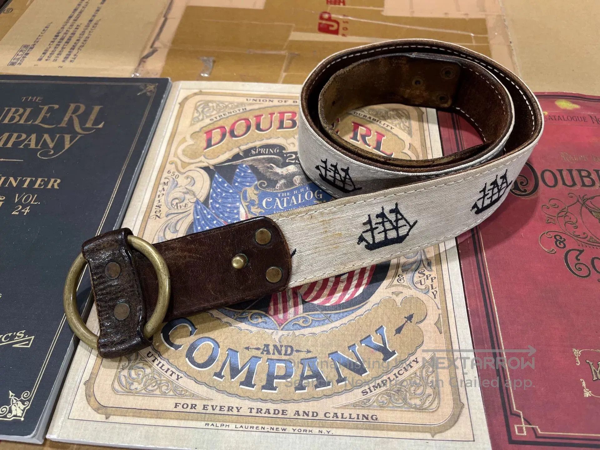 RRL Ralph Lauren rrl limited edition leather belt by ralph lauren. Size ONE SIZE - 2 Thumbnail