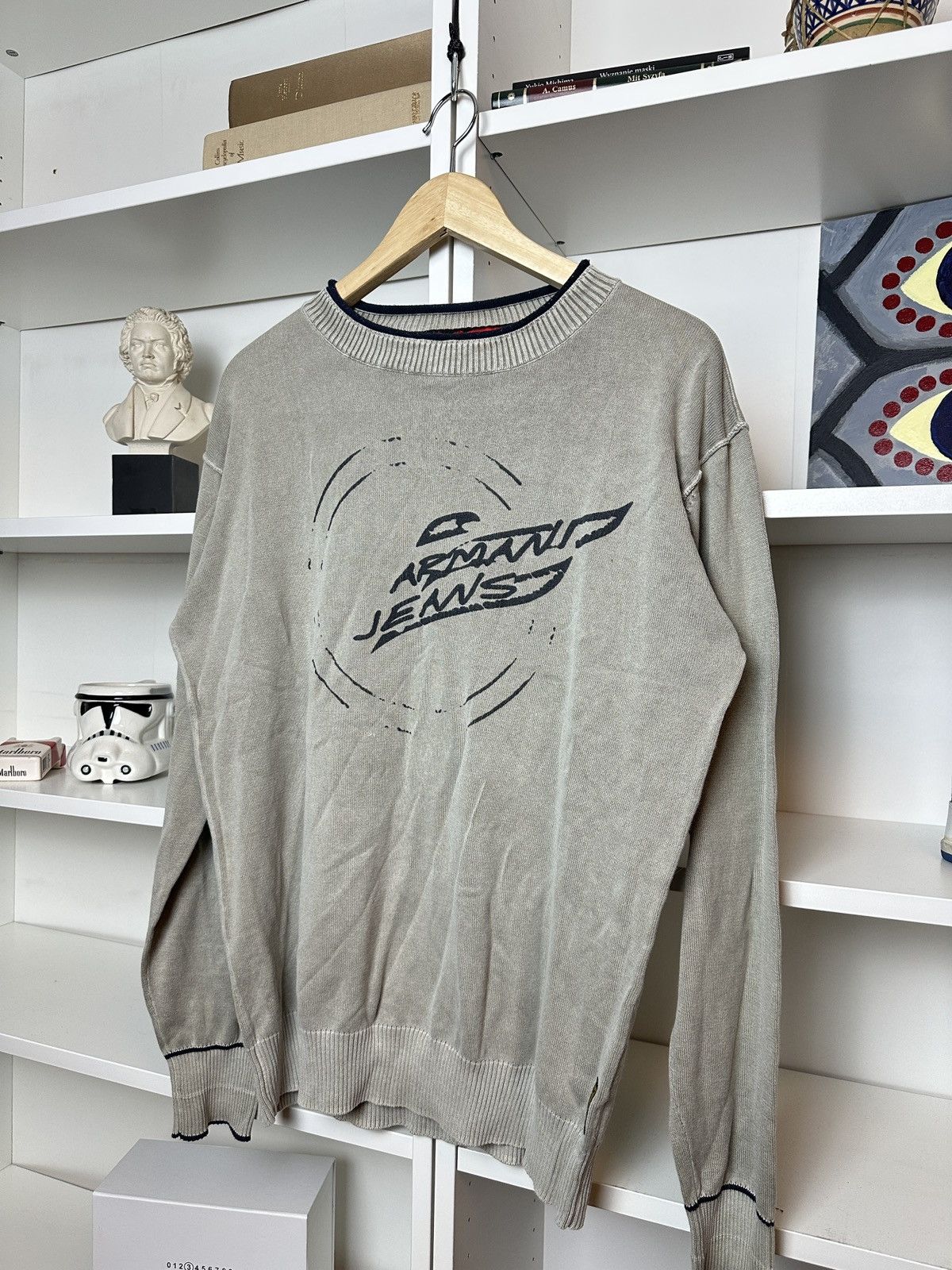 Armani Vintage y2k 2000s Armani jeans knitwear jumper sweater Size US L / EU 52-54 / 3 - 2 Thumbnail