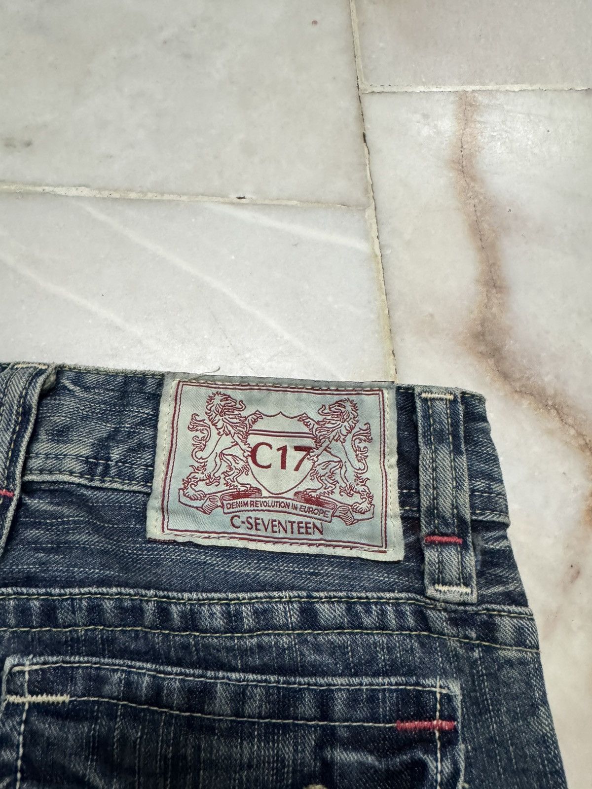 Tornado Mart 💥FLARE💥90's STYLE C-SEVENTEEN WHISKER CLAWMARK BELL BOTTOM Size US 29 - 13 Thumbnail