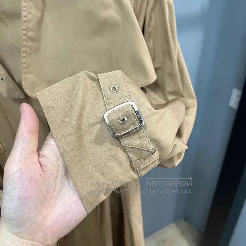 Max Mara MaxMara Khaki Cotton Trench Coat for Women . Size XS / US 0-2 / IT 36-38 - 3 Thumbnail